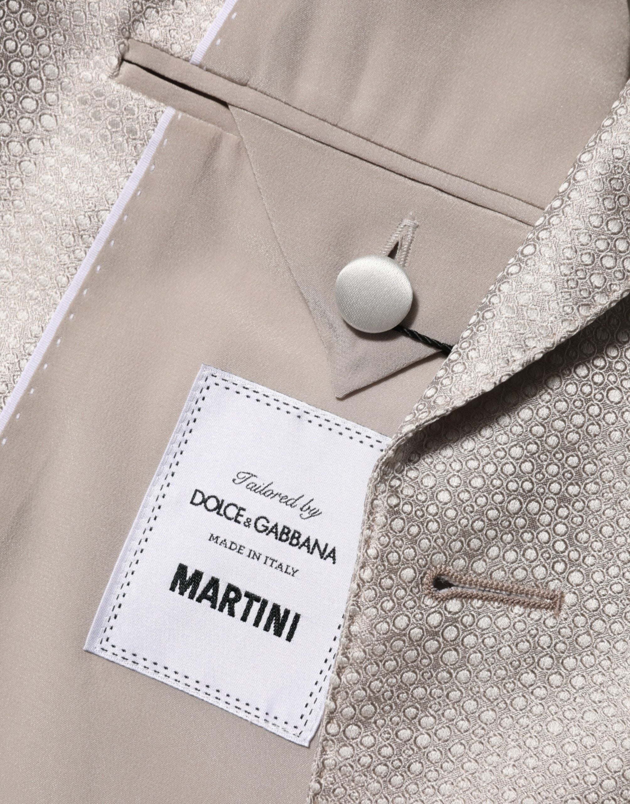 Dolce &amp; Gabbana Beige MARTINI Dobbeltradet Jakkesætsblazer