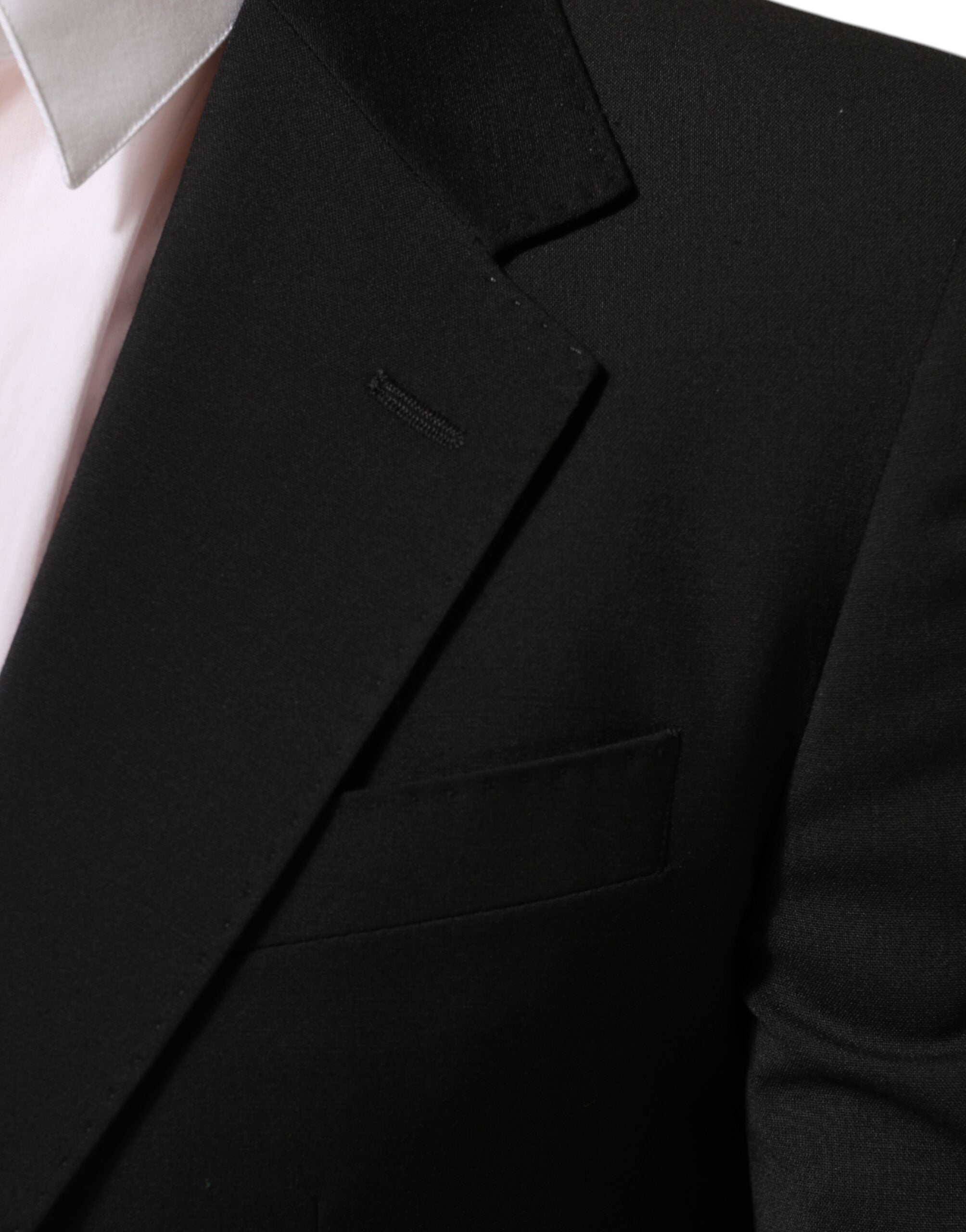 Dolce &amp; Gabbana Sort STAFF 2 Knapper Jakkesæt Blazer