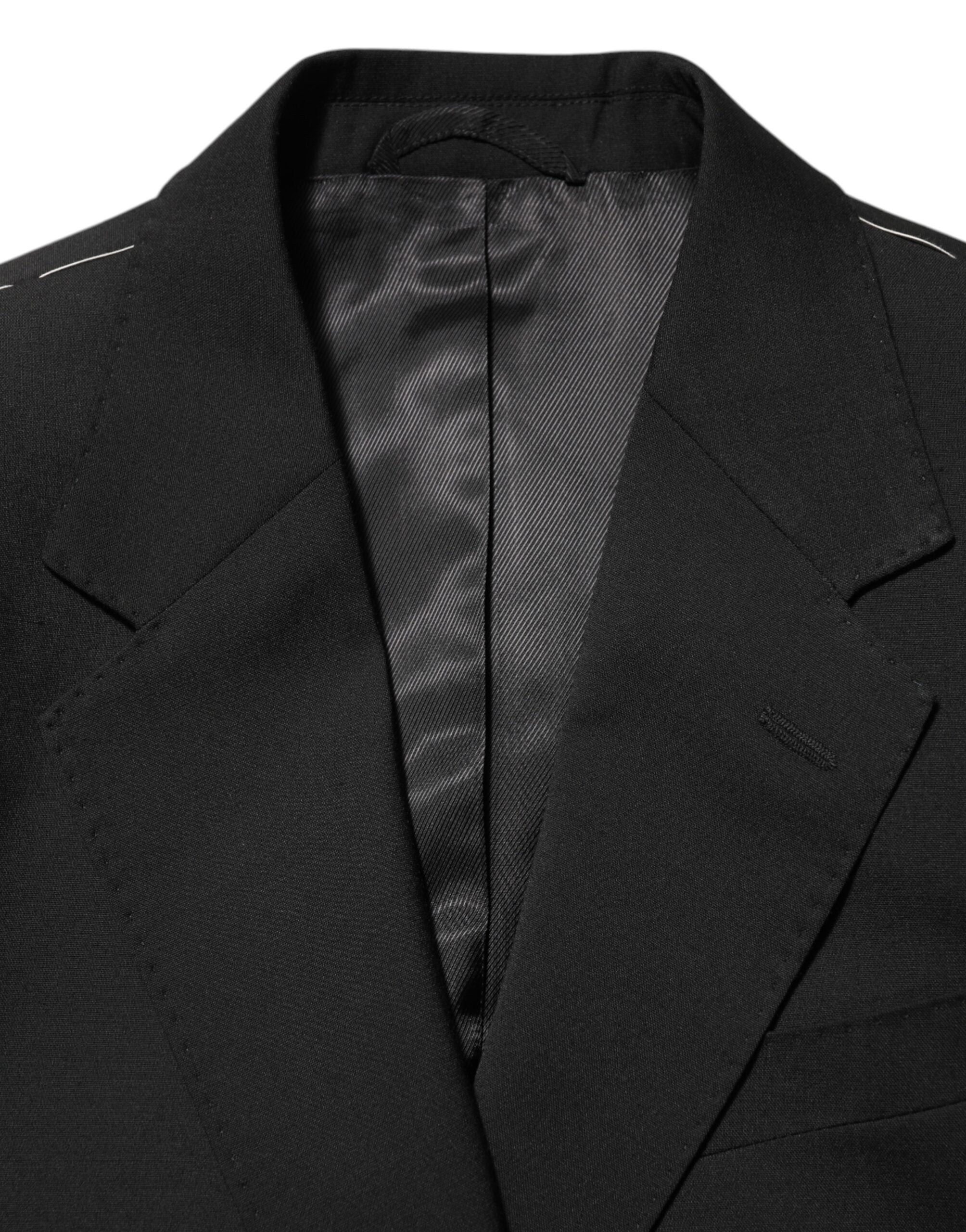 Dolce &amp; Gabbana Sort STAFF 2 Knapper Jakkesæt Blazer