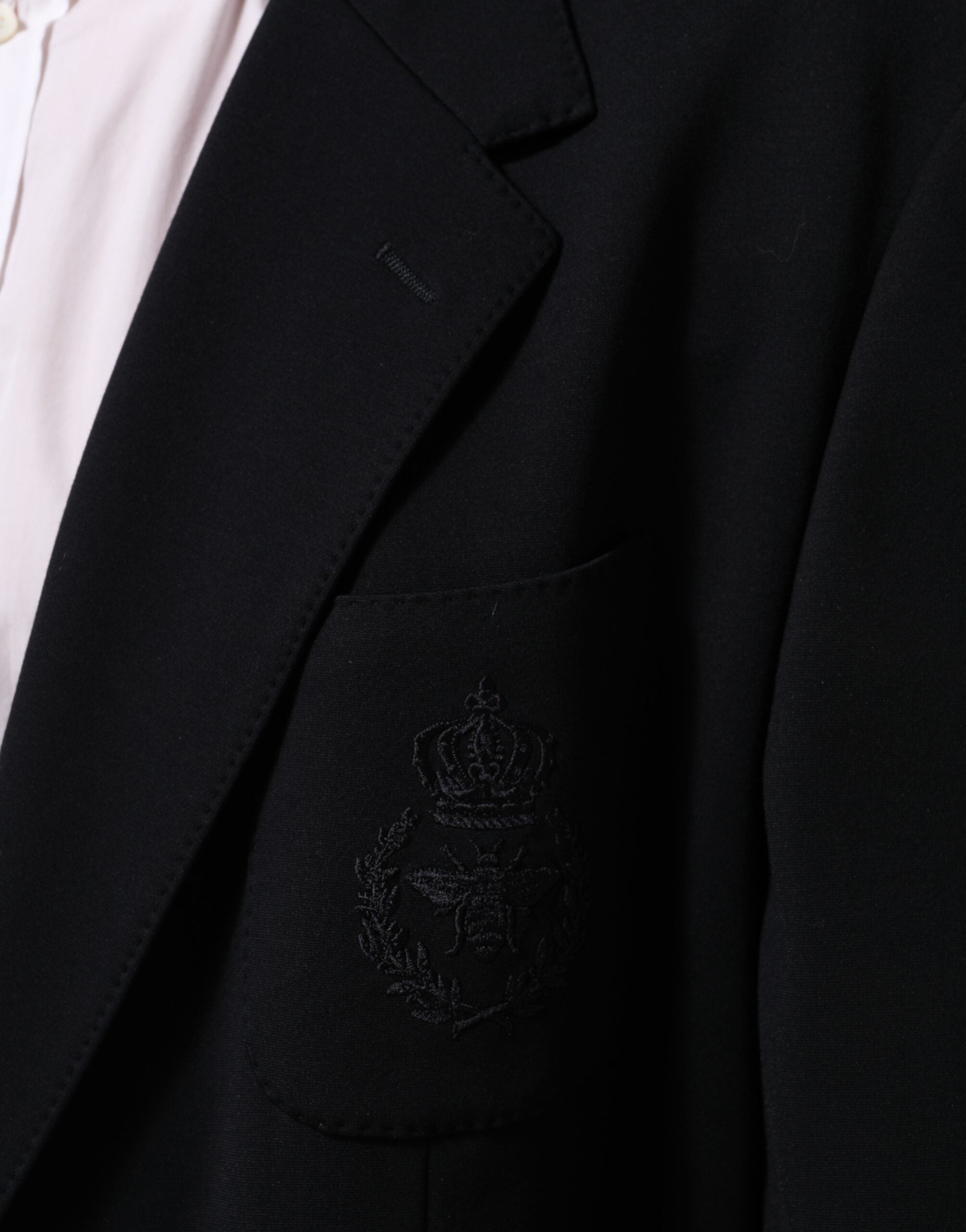 Dolce &amp; Gabbana Sort viskose jakkesæt med 2 knapper