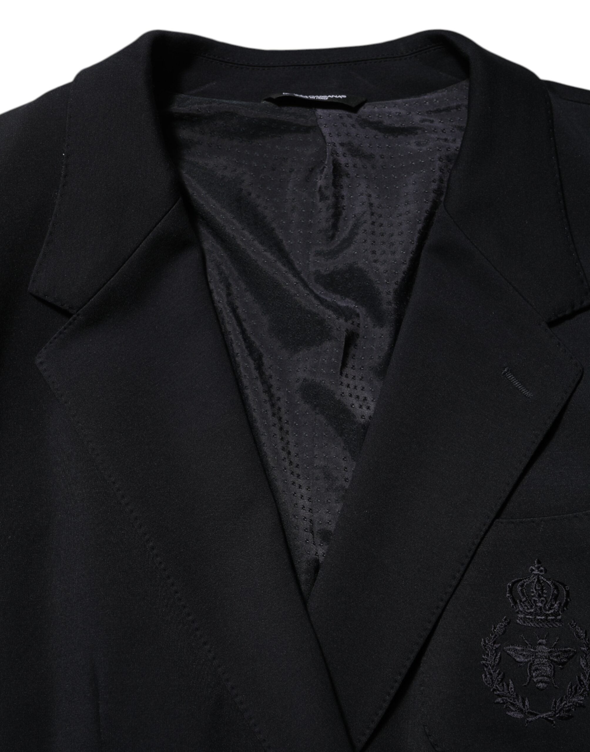 Dolce &amp; Gabbana Sort viskose jakkesæt med 2 knapper