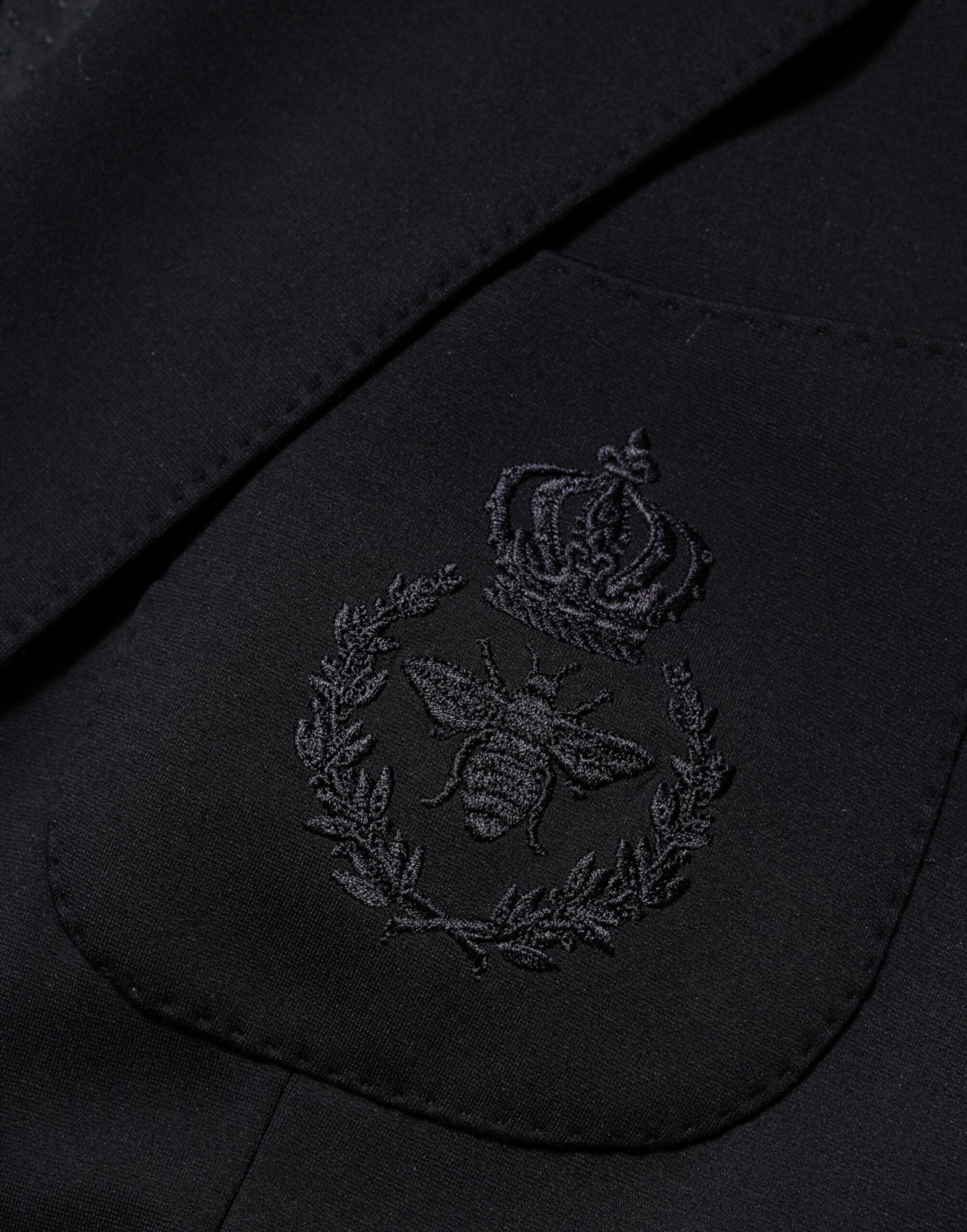 Dolce &amp; Gabbana Sort viskose jakkesæt med 2 knapper