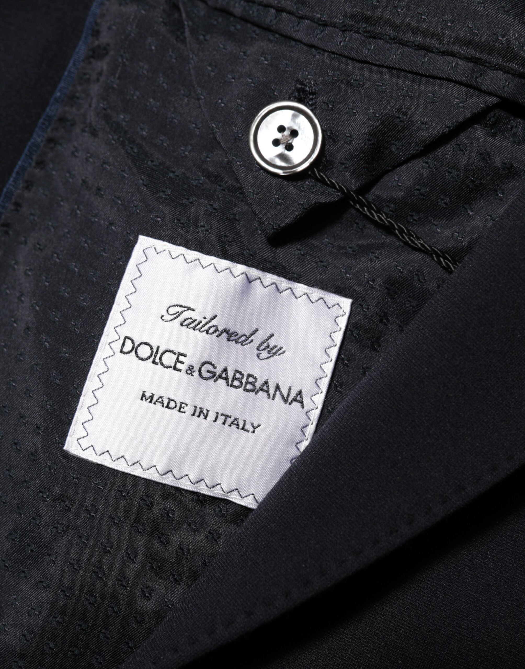 Dolce &amp; Gabbana Sort viskose jakkesæt med 2 knapper