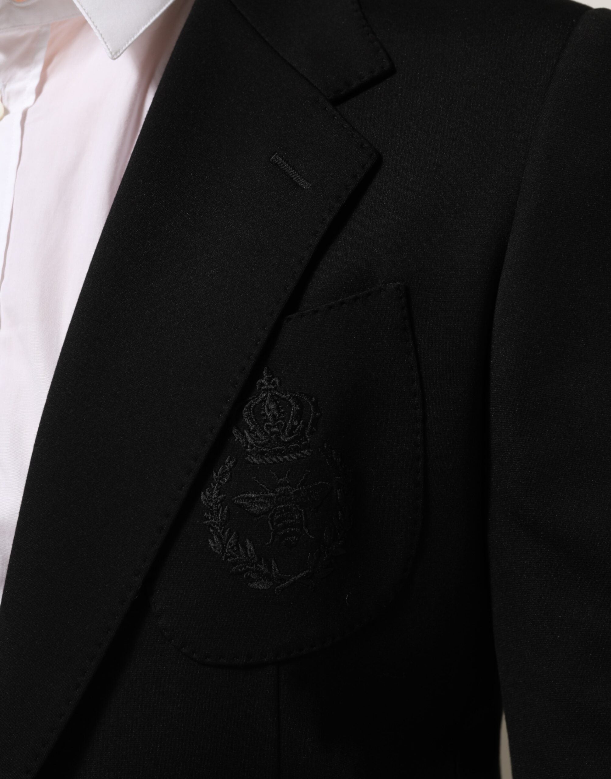 Dolce &amp; Gabbana Sort viskose jakkesæt med 2 knapper