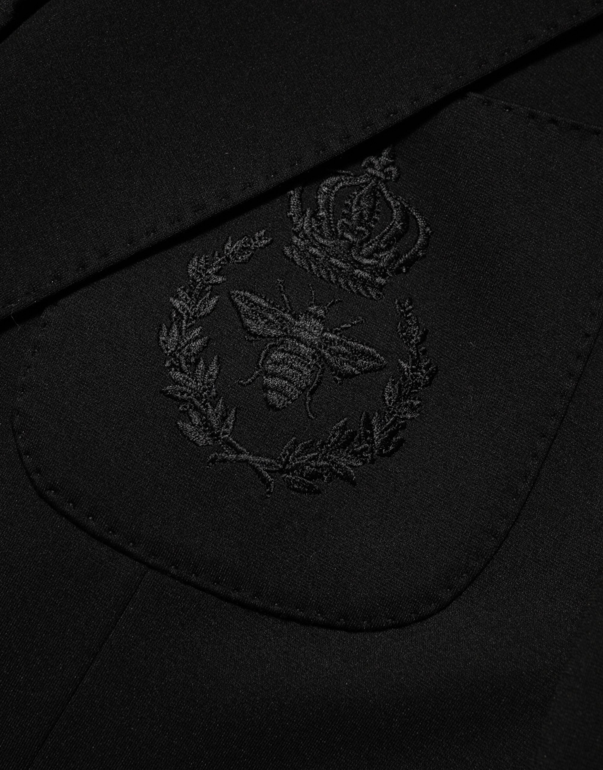 Dolce &amp; Gabbana Sort viskose jakkesæt med 2 knapper