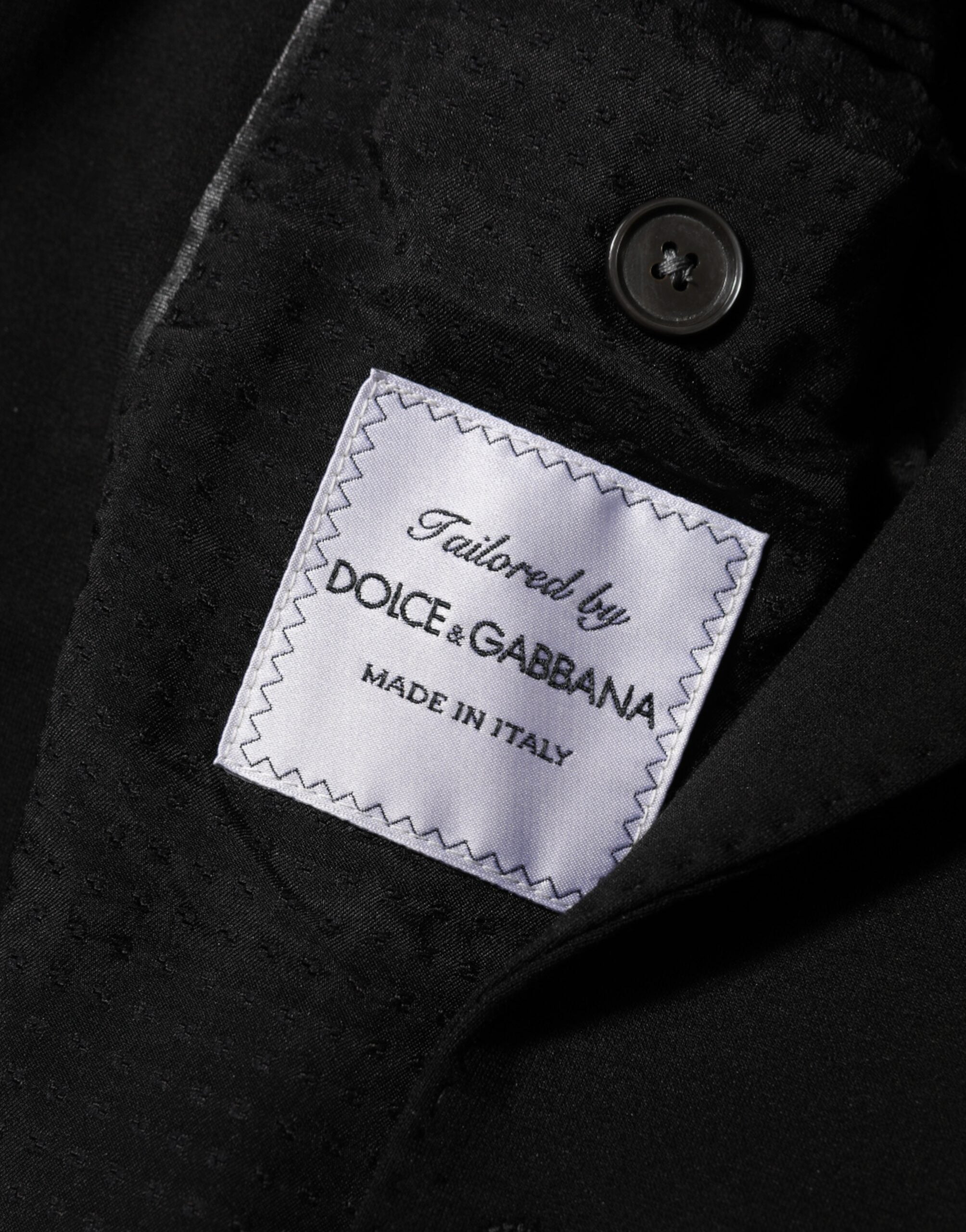 Dolce &amp; Gabbana Sort viskose jakkesæt med 2 knapper