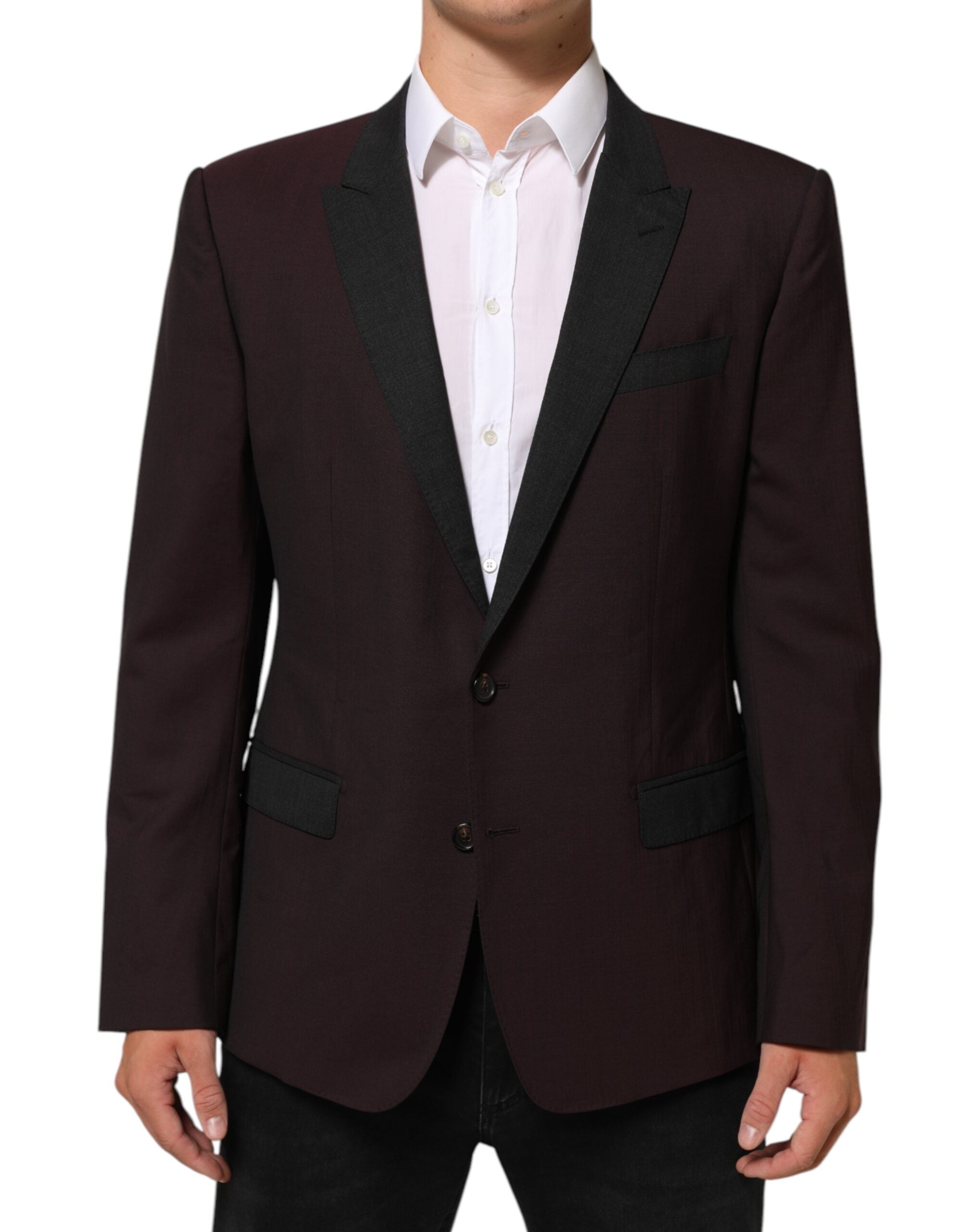 Dolce &amp; Gabbana Kastanjebrun Uldblazer med 2 Knapper