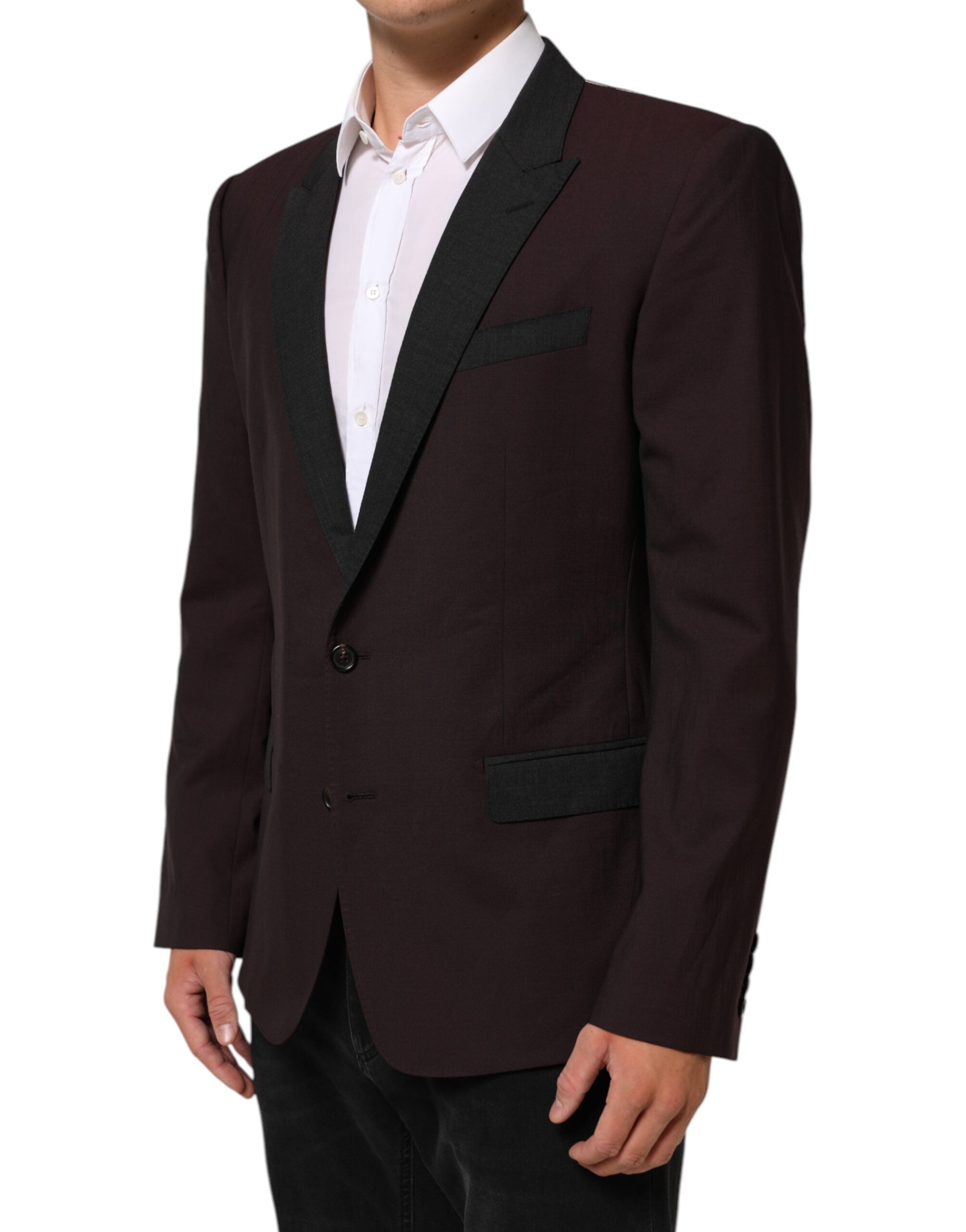 Dolce &amp; Gabbana Kastanjebrun Uldblazer med 2 Knapper