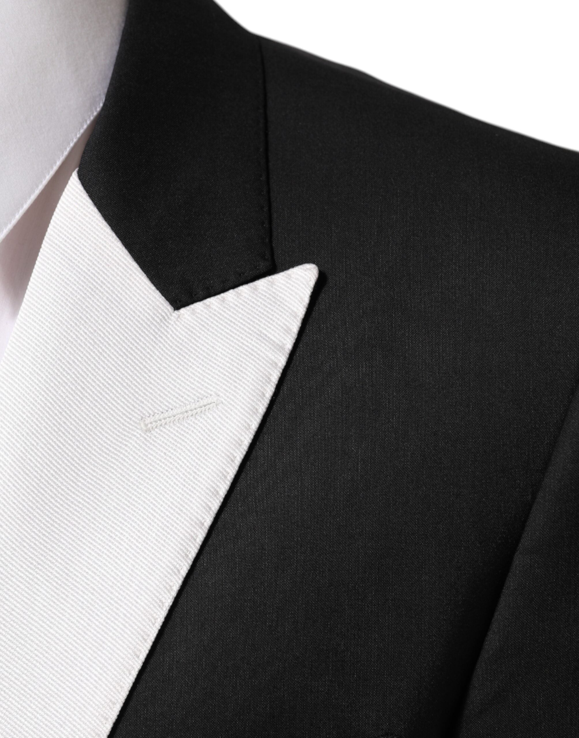 Dolce &amp; Gabbana Sort/Hvid MARTINI Herrejakkesæt med 1 Knap