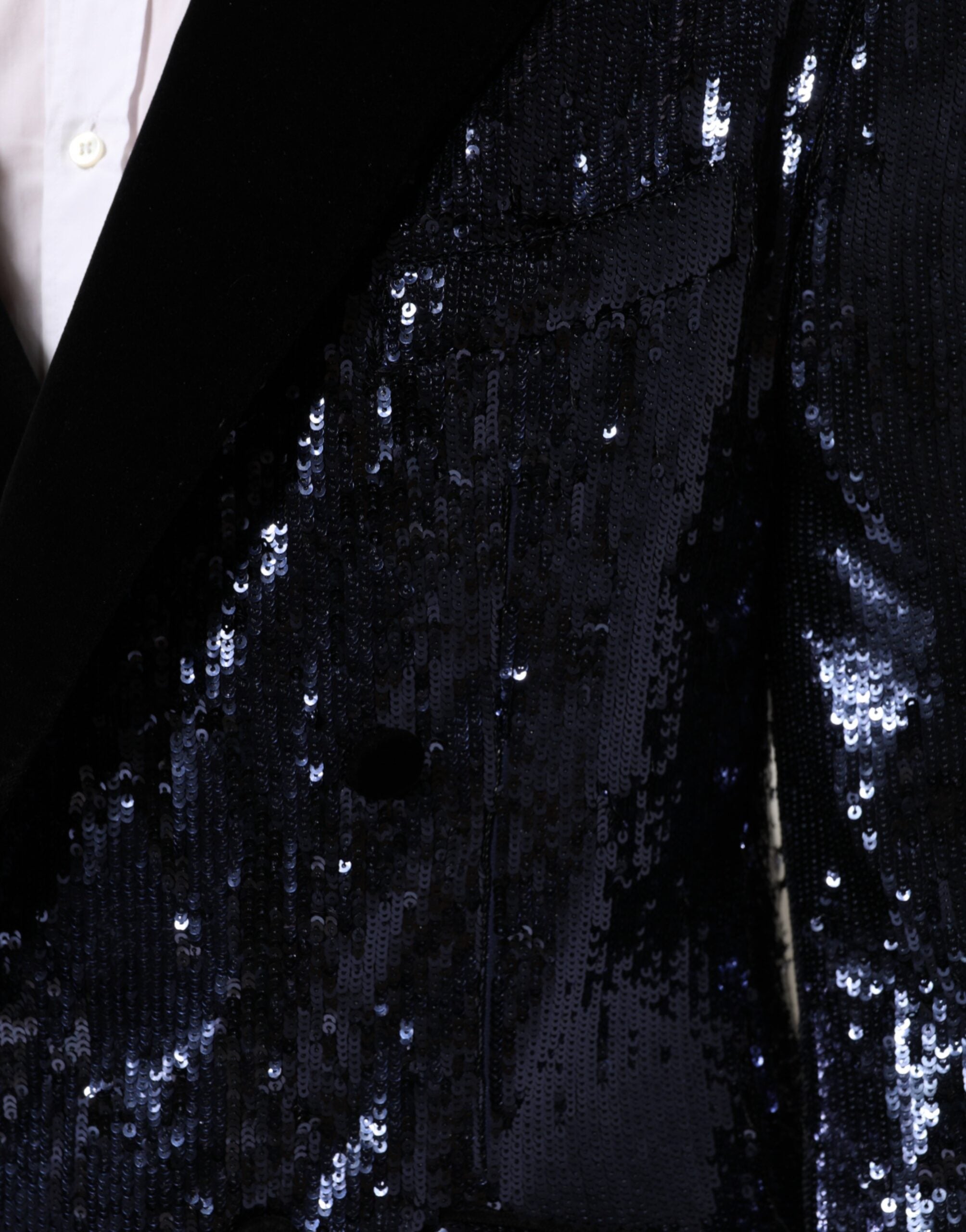 Dolce & Gabbana Blue Sequin SICILIA Double Breasted Blazer