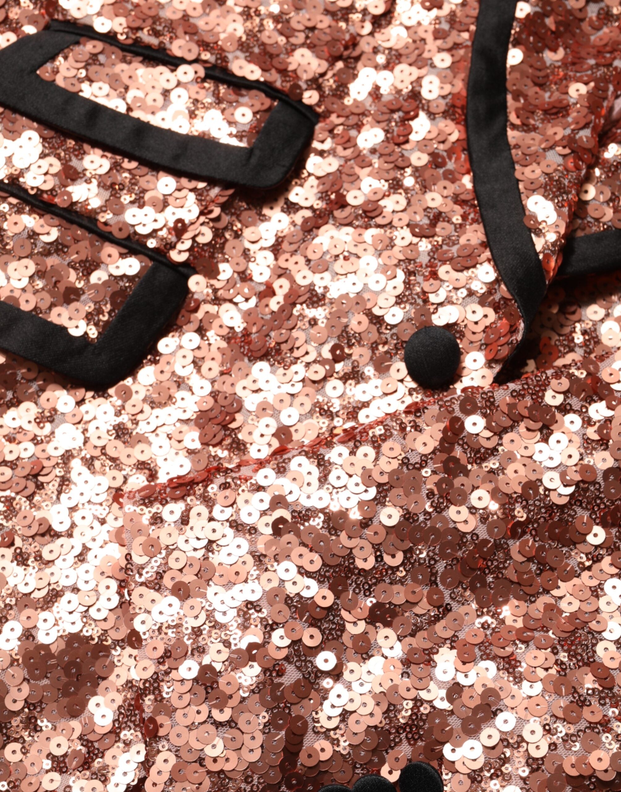 Dolce &amp; Gabbana Pink pailletter SICILIA 1-knap Mænd Suit Blazer