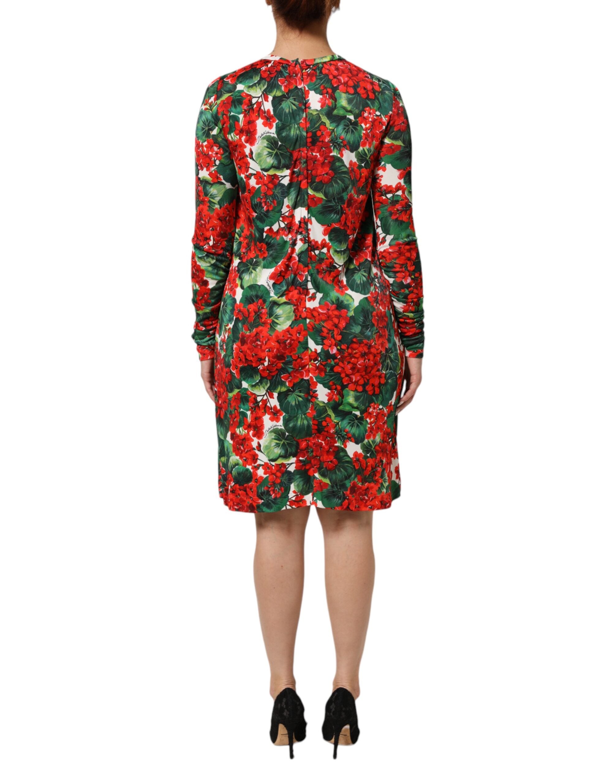 Dolce &amp; Gabbana flerfarvet blomsterprintet kort Portofino-kjole