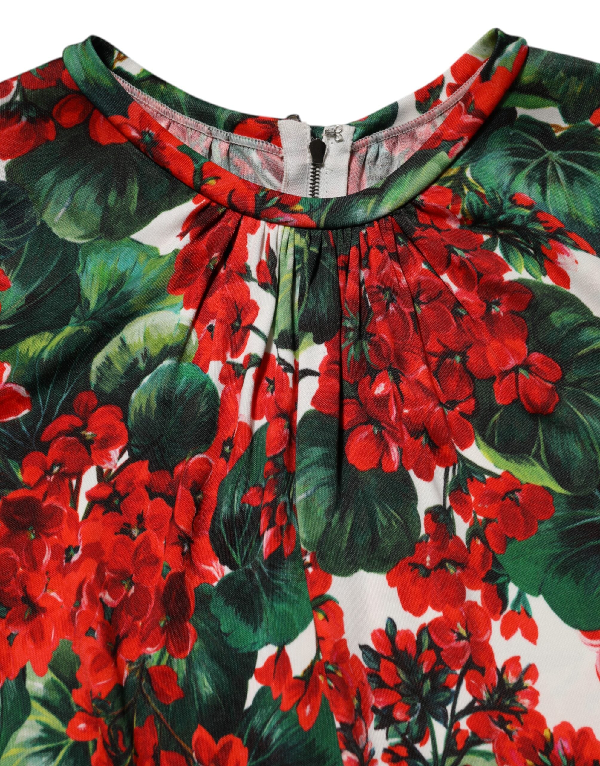 Dolce &amp; Gabbana flerfarvet blomsterprintet kort Portofino-kjole