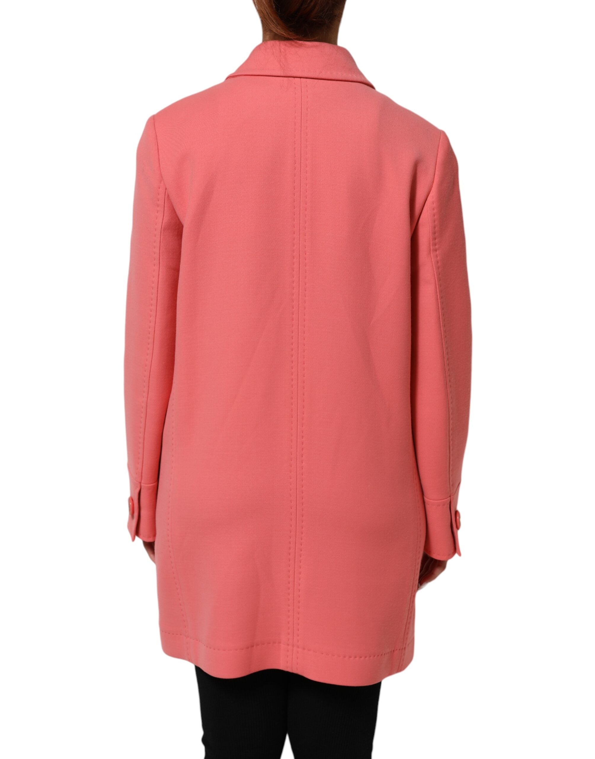 Dolce &amp; Gabbana Pink Trenchcoat Jakke Med Knapper