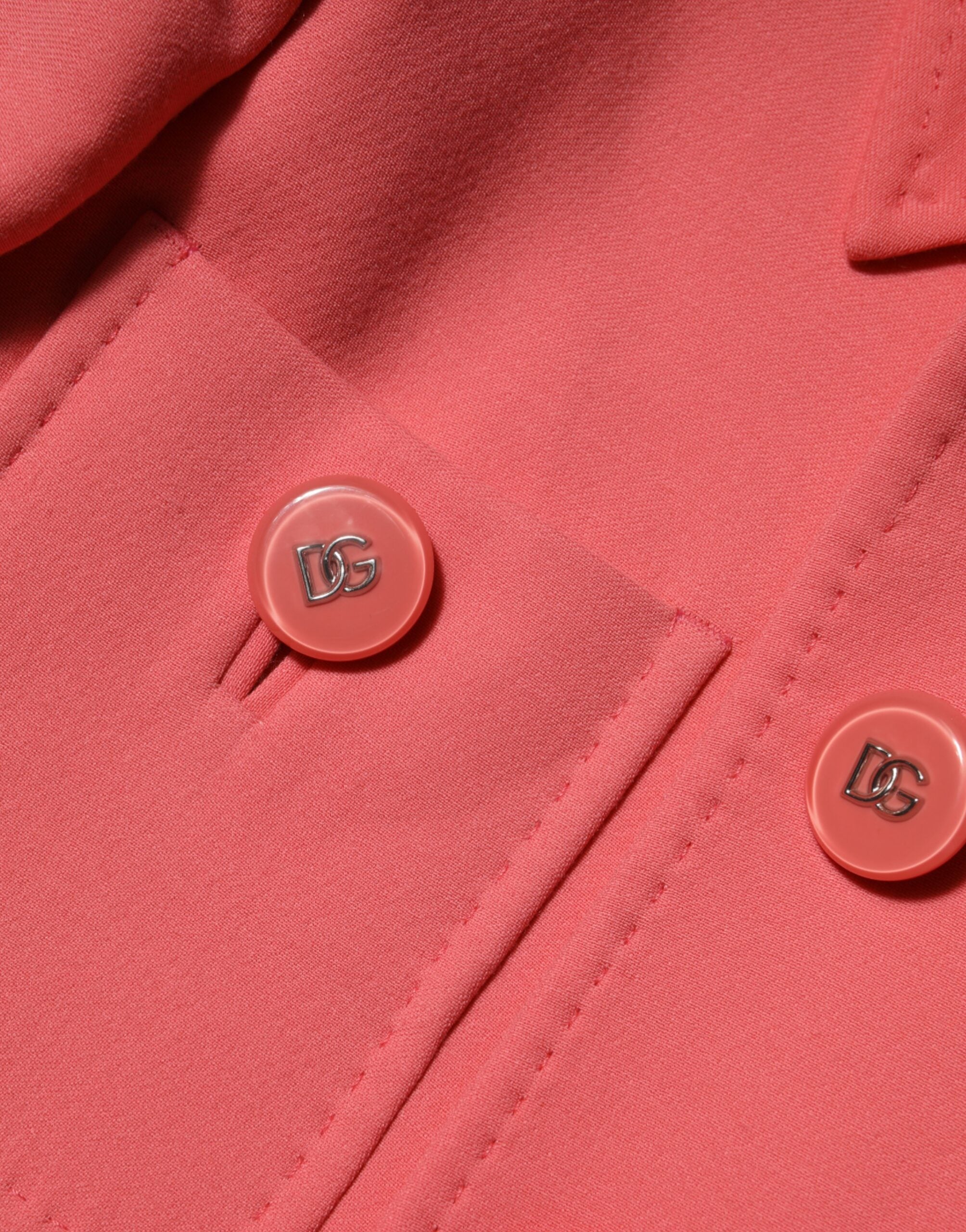 Dolce &amp; Gabbana Pink Trenchcoat Jakke Med Knapper