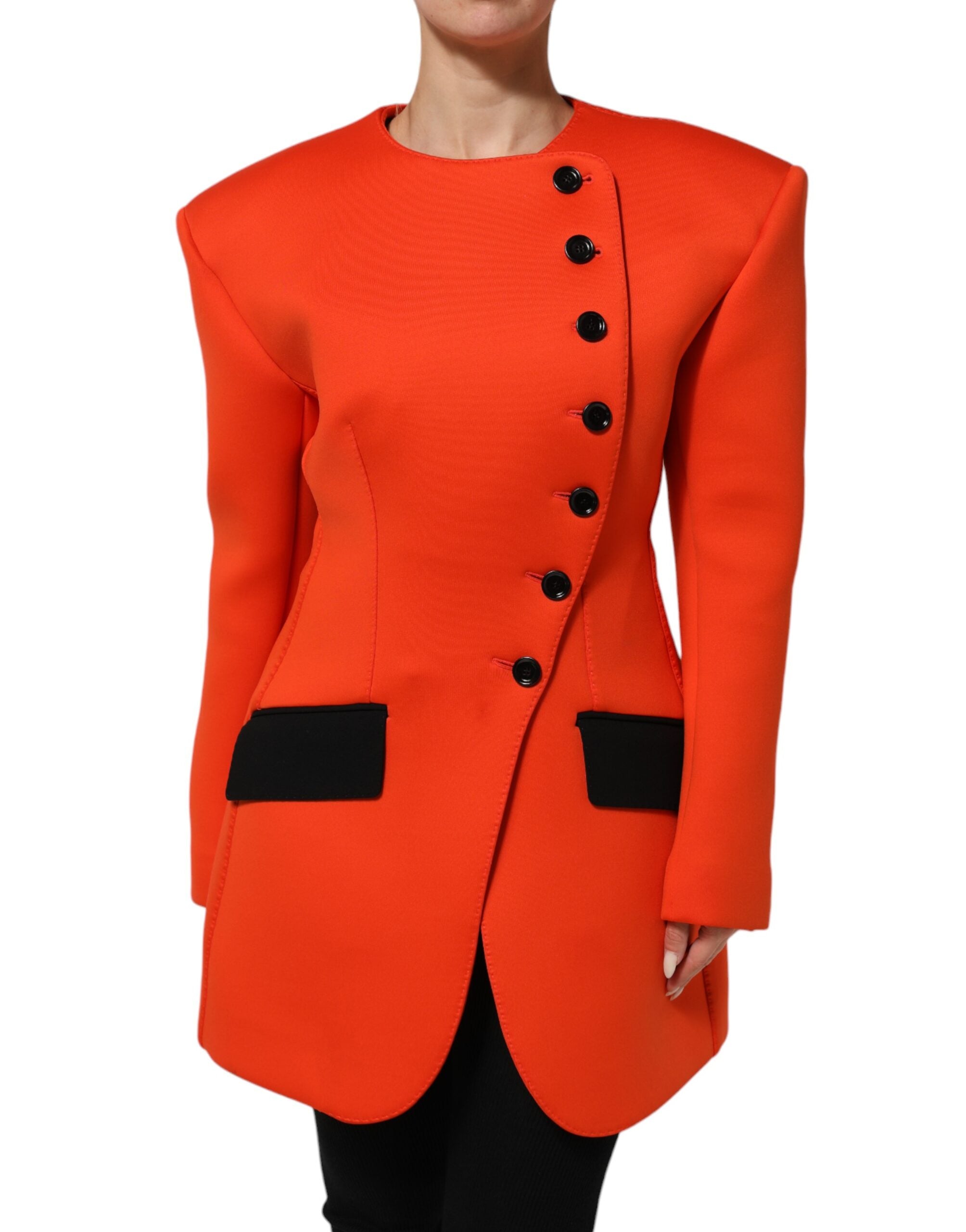 Dolce &amp; Gabbana Rød Knappet Dame Trenchcoat Jakke