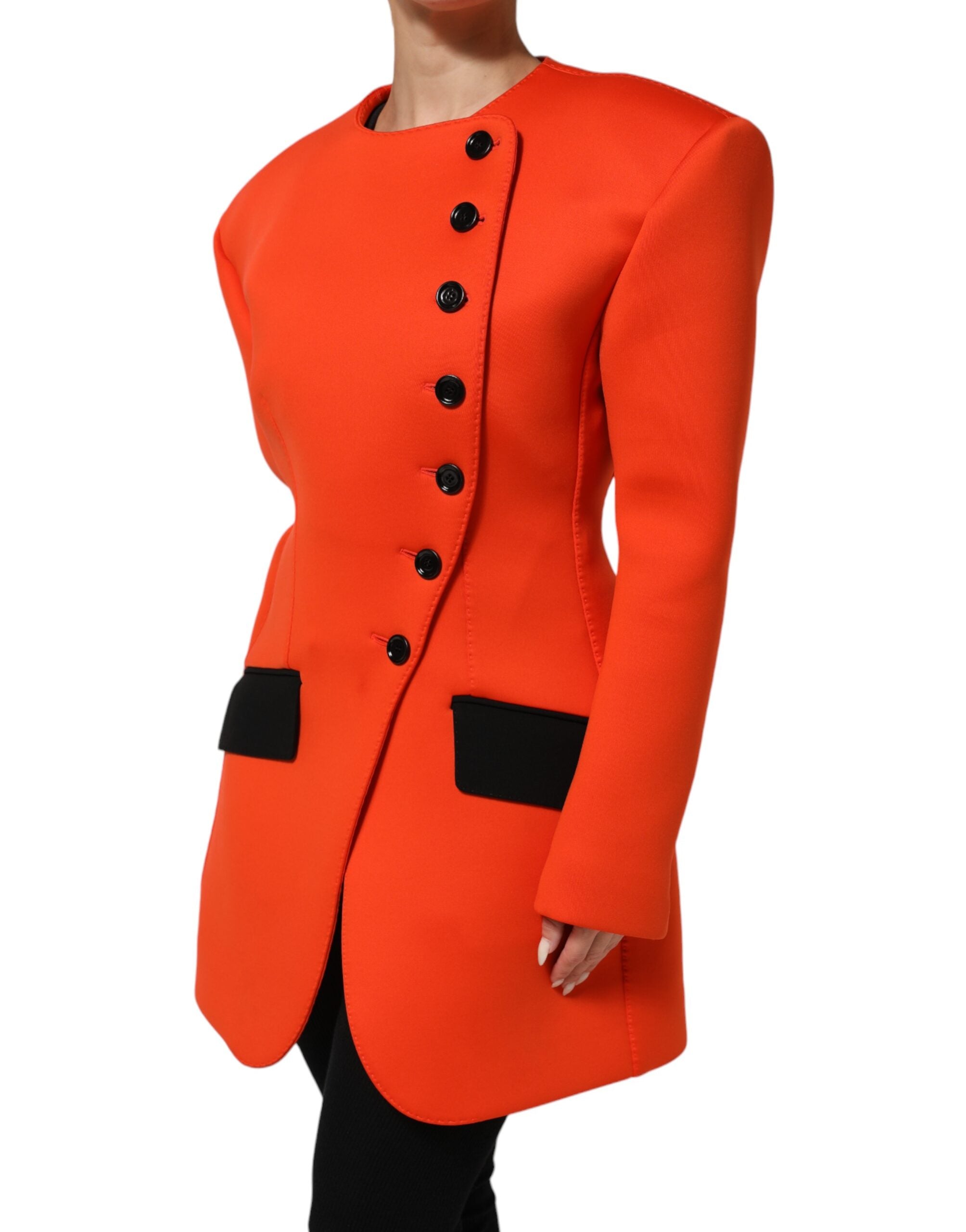 Dolce &amp; Gabbana Rød Knappet Dame Trenchcoat Jakke
