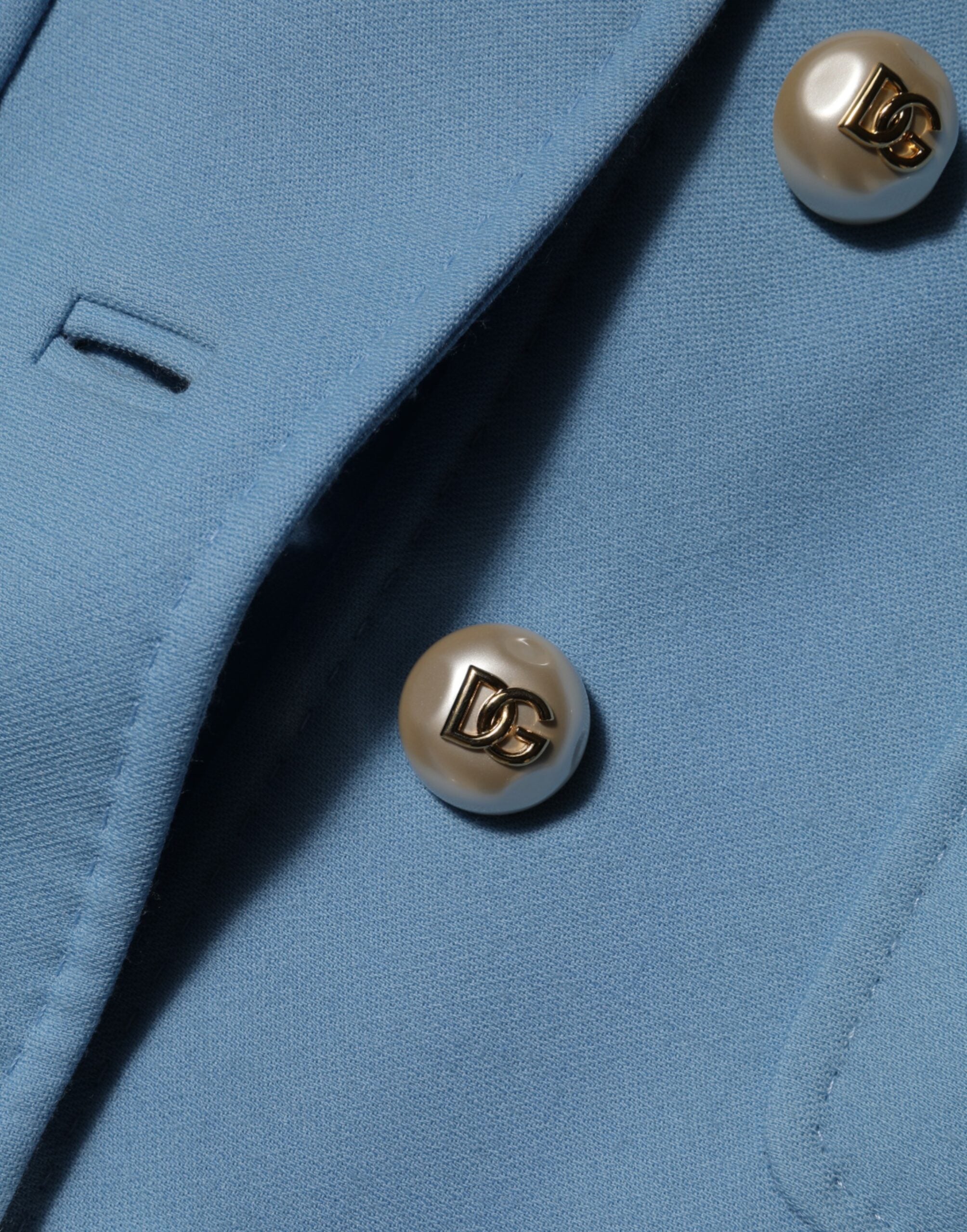 Dolce &amp; Gabbana Blå Trenchcoat Med Knappar