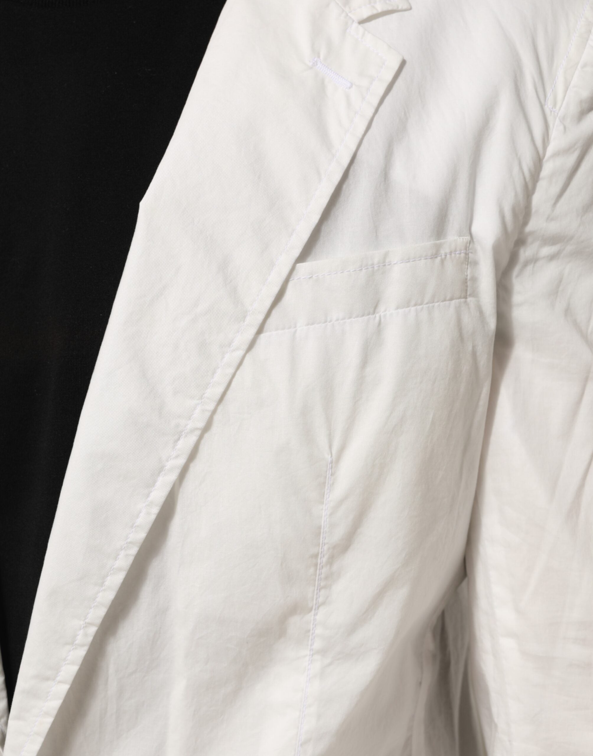 Dolce & Gabbana Hvid Bomuld 1 Knap Herrejagtblazer