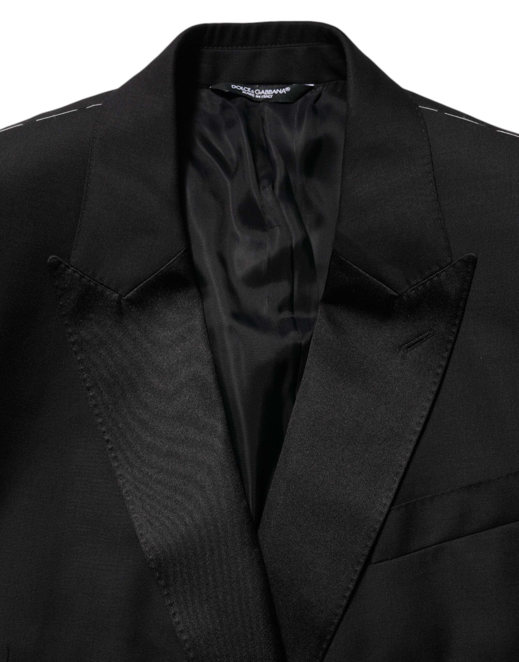 Dolce &amp; Gabbana Sort MARTINI Dobbeltradet Jakkesætsblazer