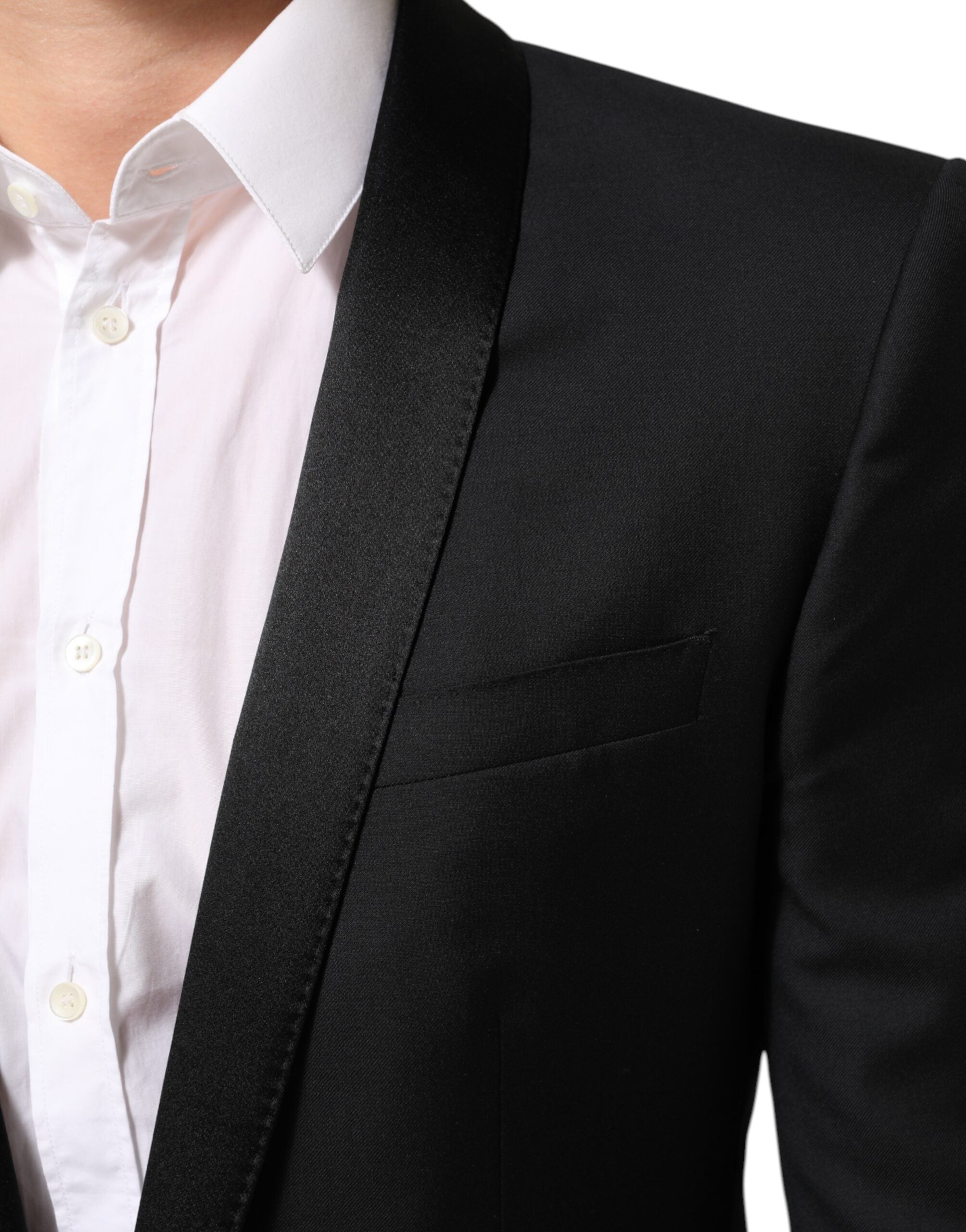 Dolce &amp; Gabbana Sort GULD 1 Knap Habitjakke Herre Blazer