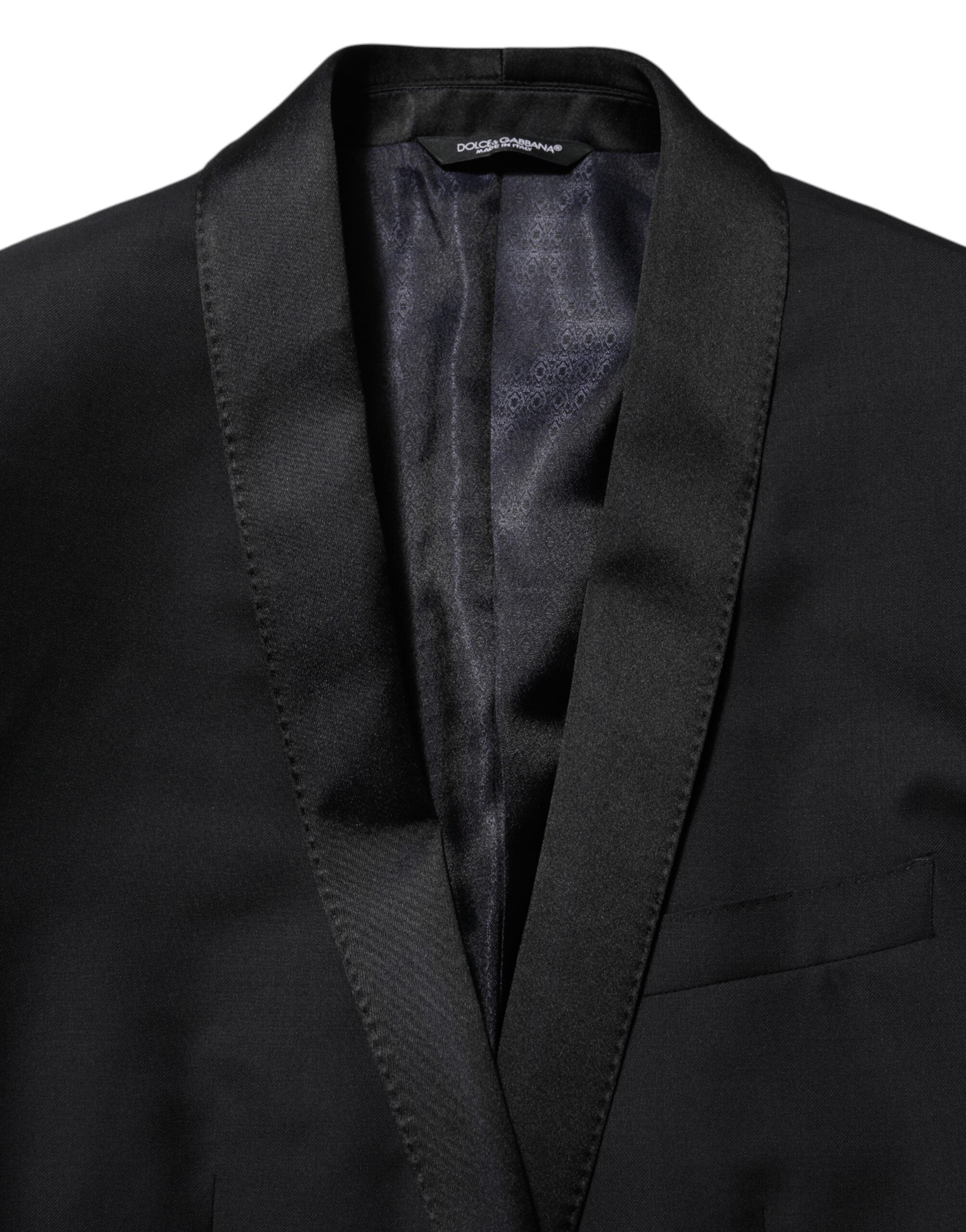 Dolce &amp; Gabbana Sort GULD 1 Knap Habitjakke Herre Blazer