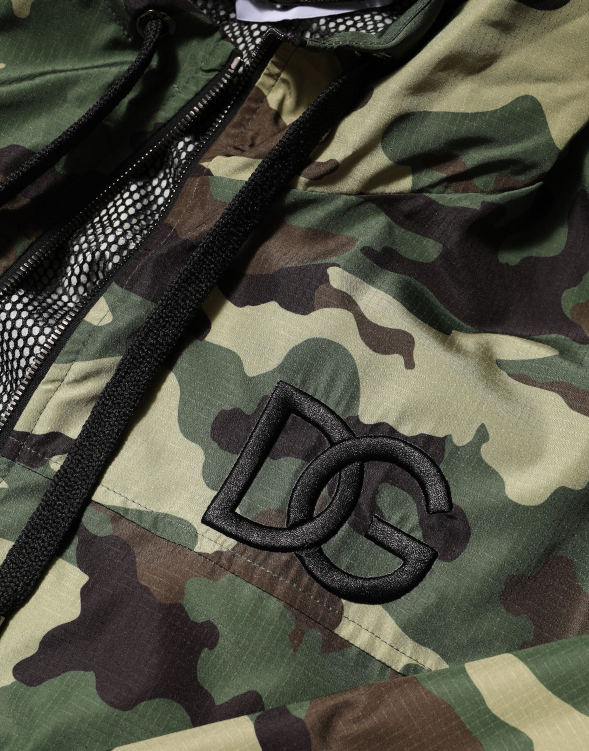 Dolce & Gabbana Grøn Camouflage Hættetrøje Jakke