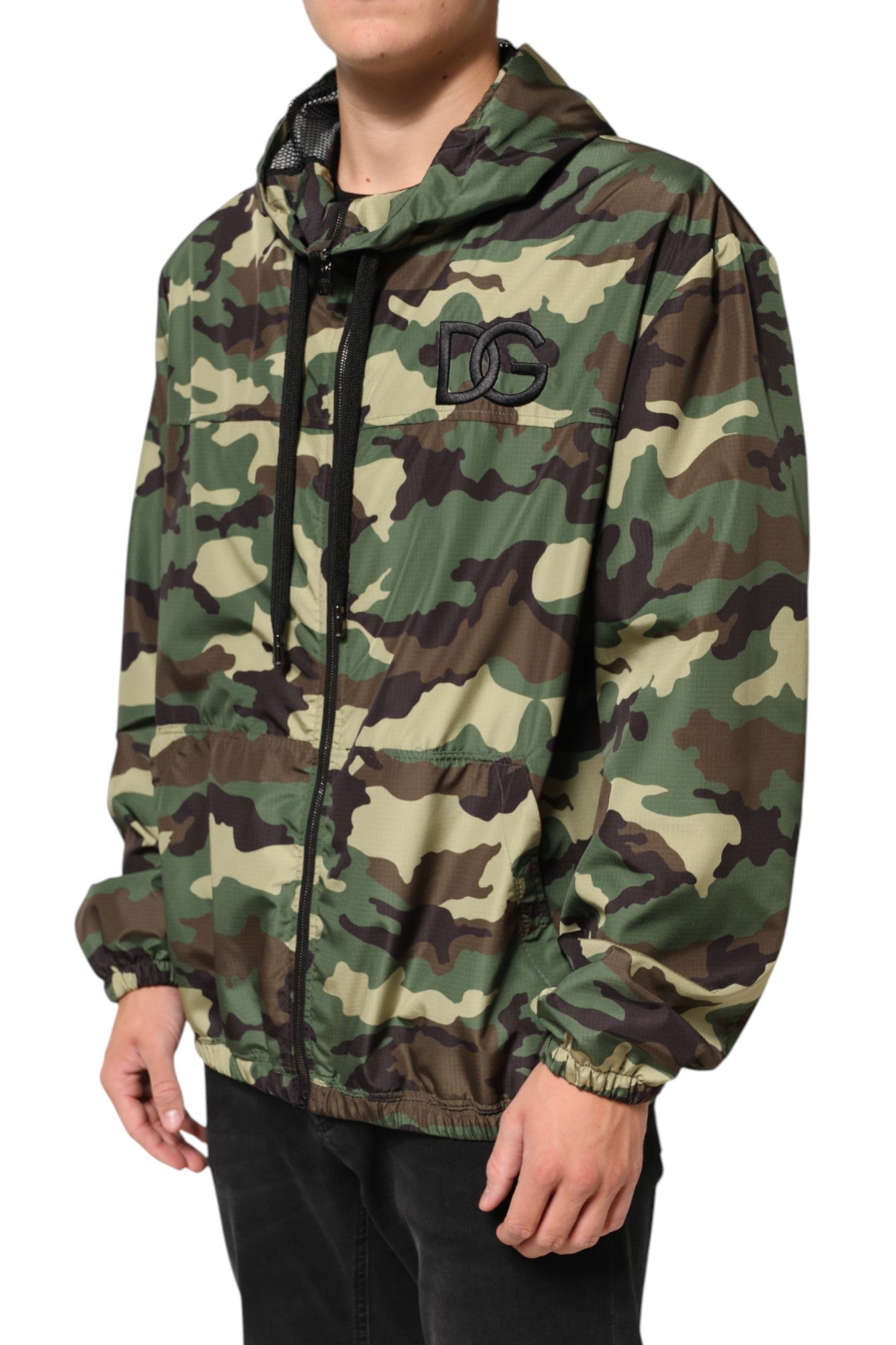 Dolce &amp; Gabbana Grøn Camouflage Hættetrøje Jakke