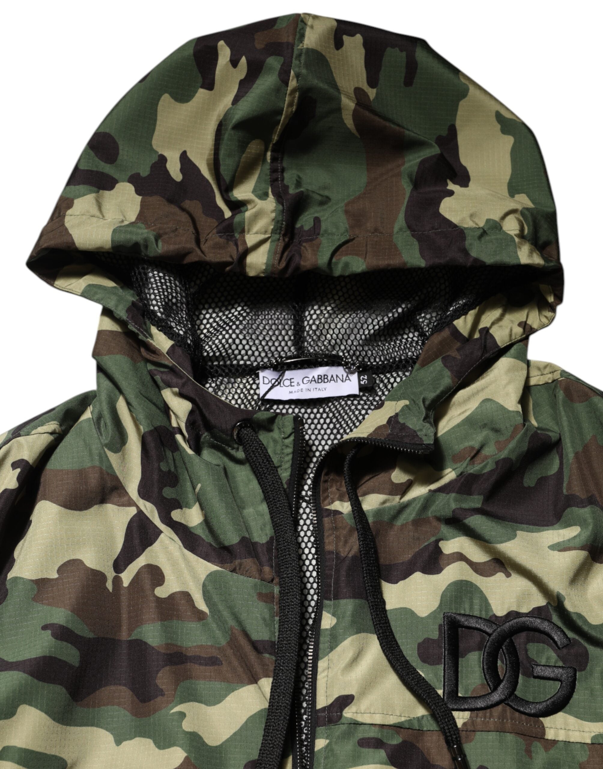 Dolce &amp; Gabbana Grøn Camouflage Hættetrøje Jakke