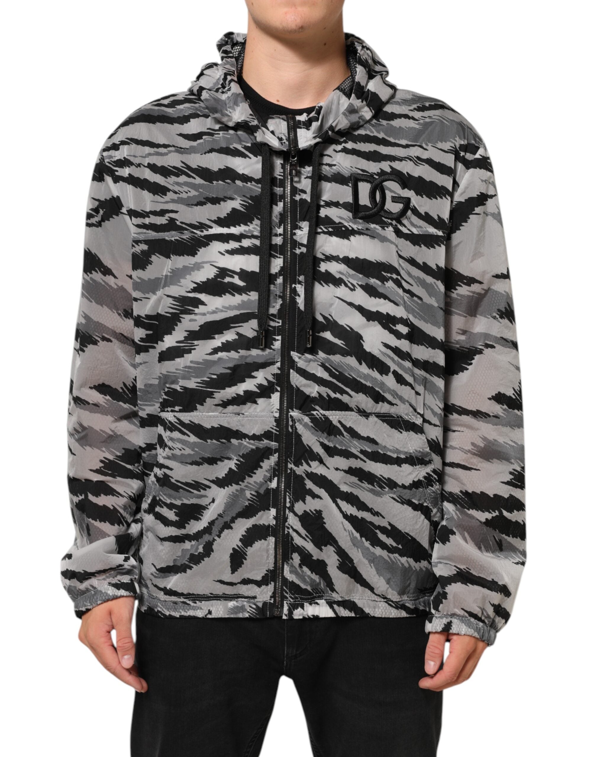 Dolce &amp; Gabbana Grå Camouflage Hættetrøje Jakke