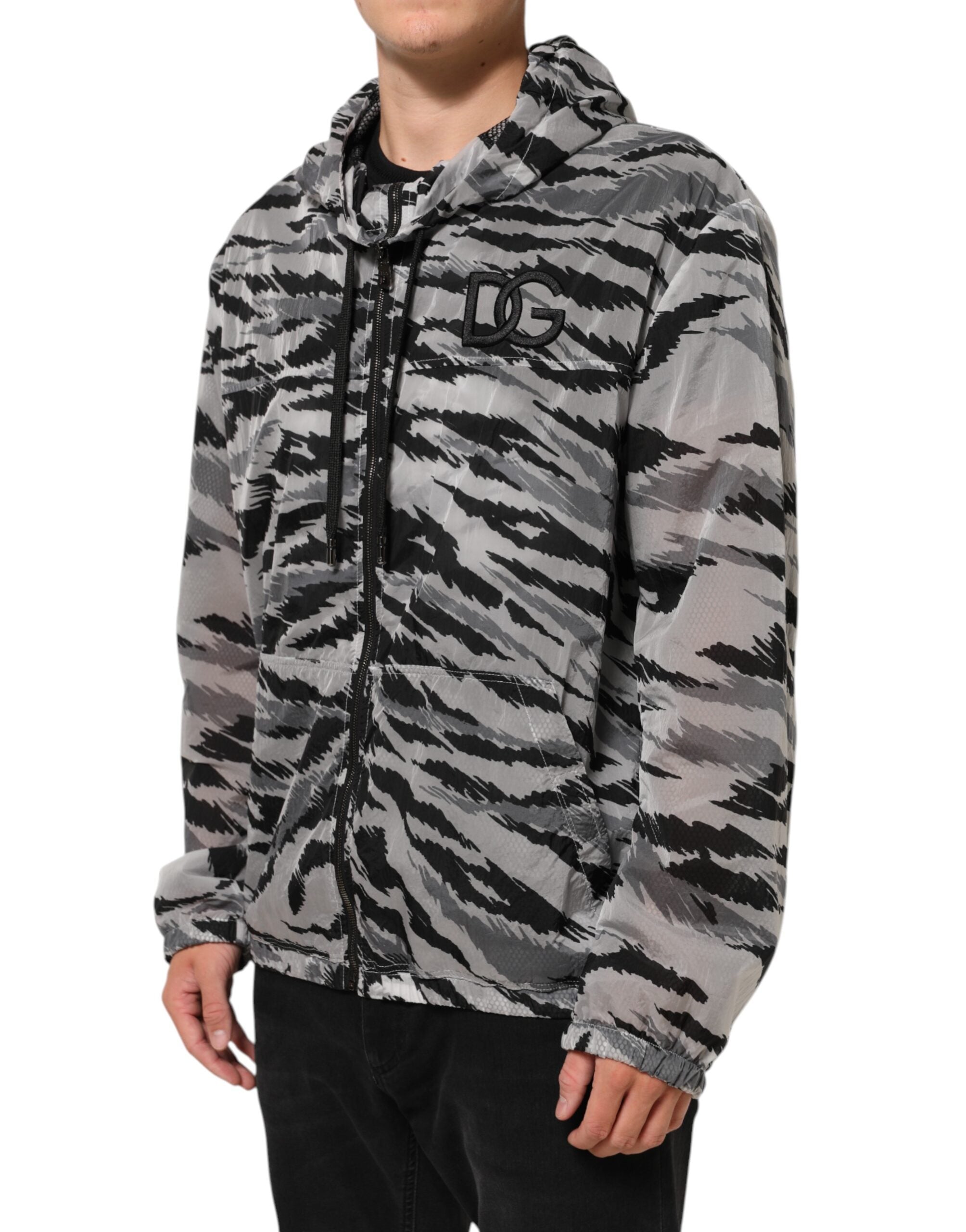 Dolce &amp; Gabbana Grå Camouflage Hættetrøje Jakke