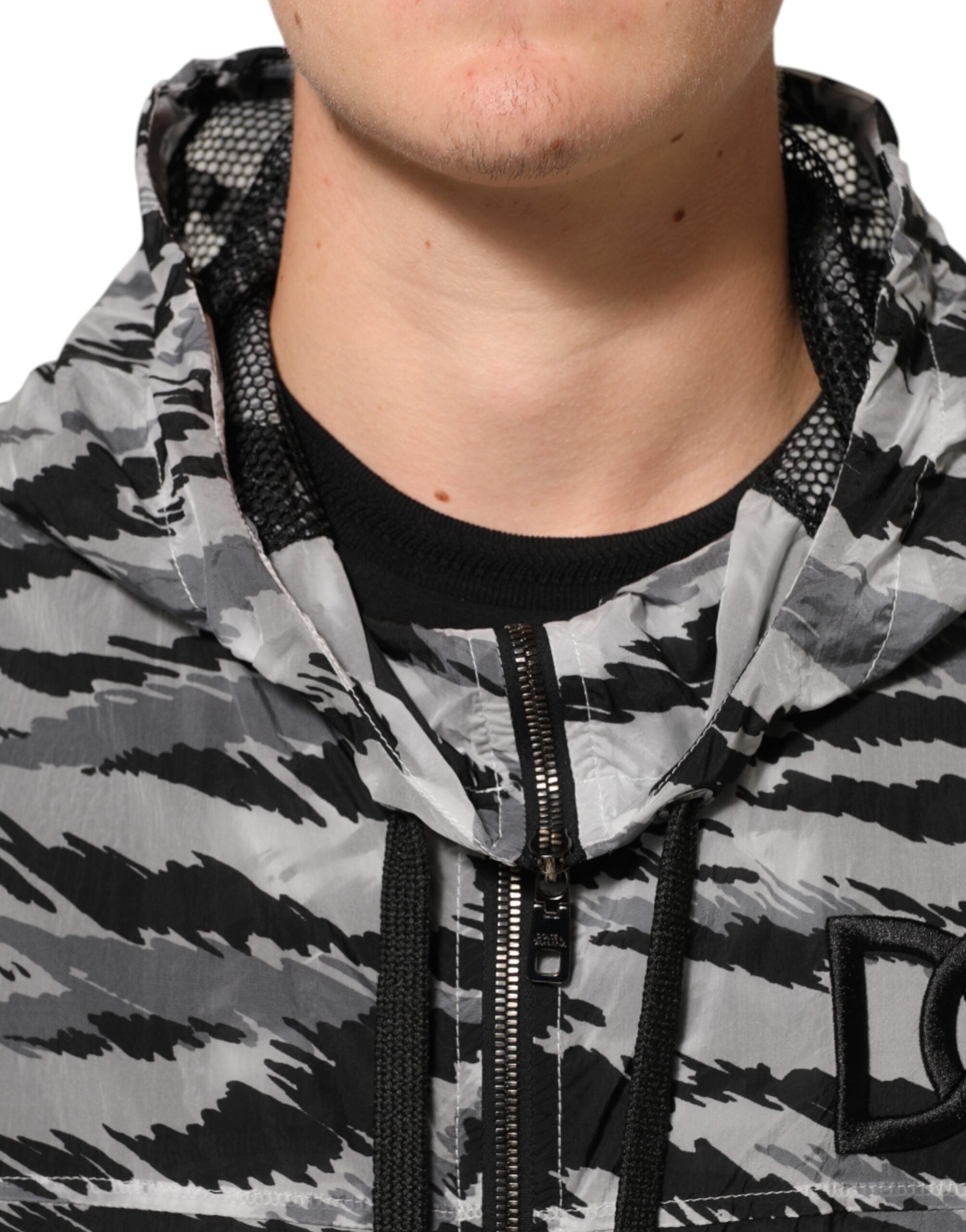 Dolce &amp; Gabbana Grå Camouflage Hættetrøje Jakke