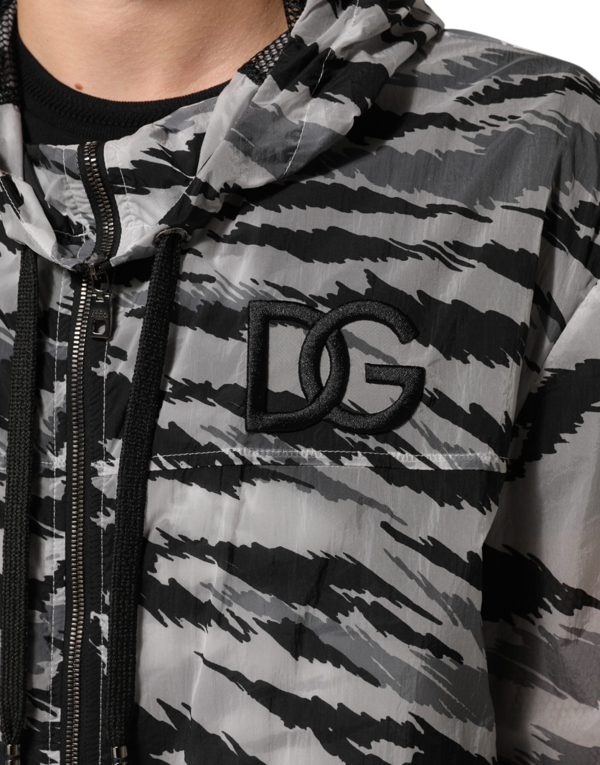 Dolce &amp; Gabbana Grå Camouflage Hættetrøje Jakke