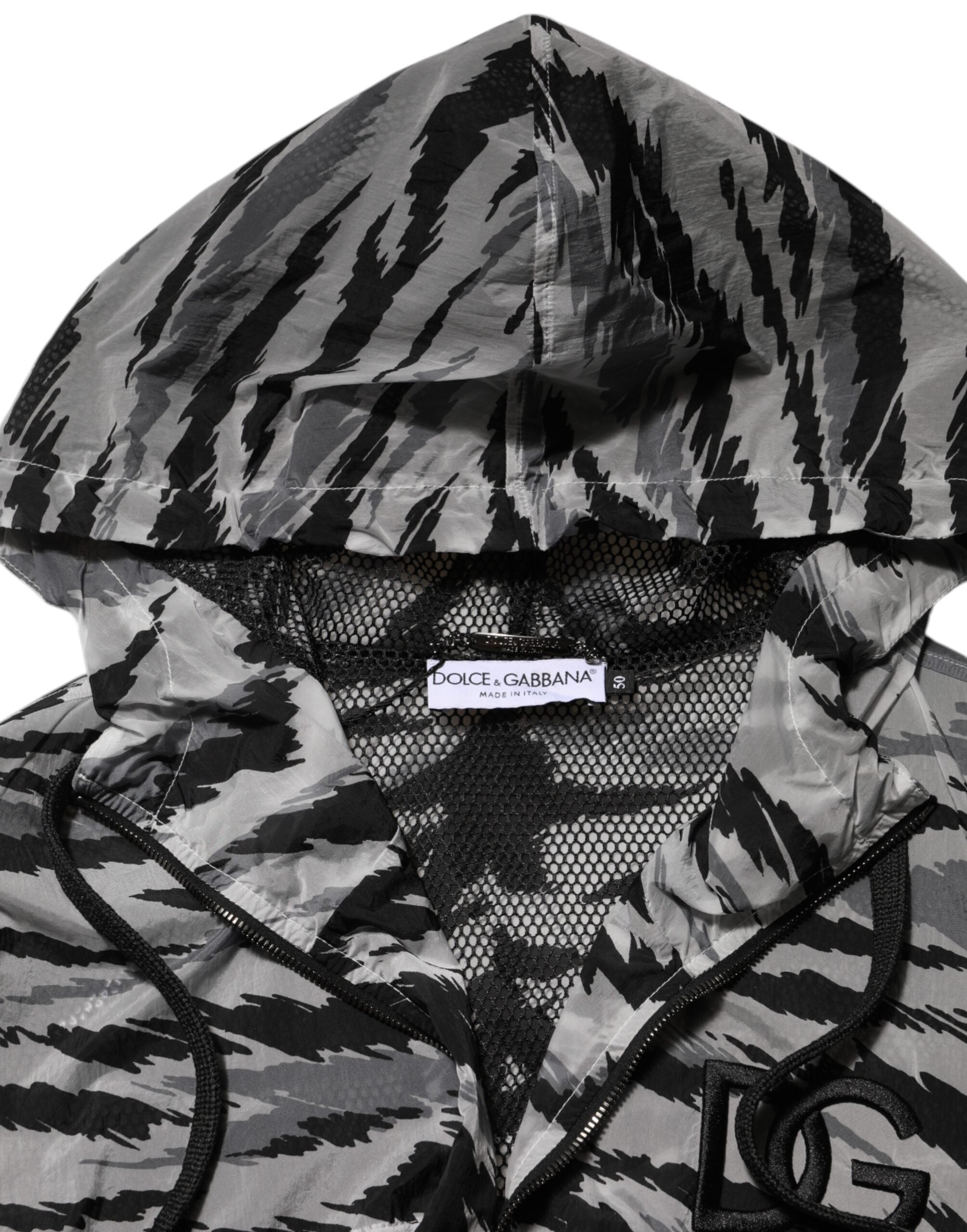 Dolce & Gabbana Grå Camouflage Hættetrøje Jakke