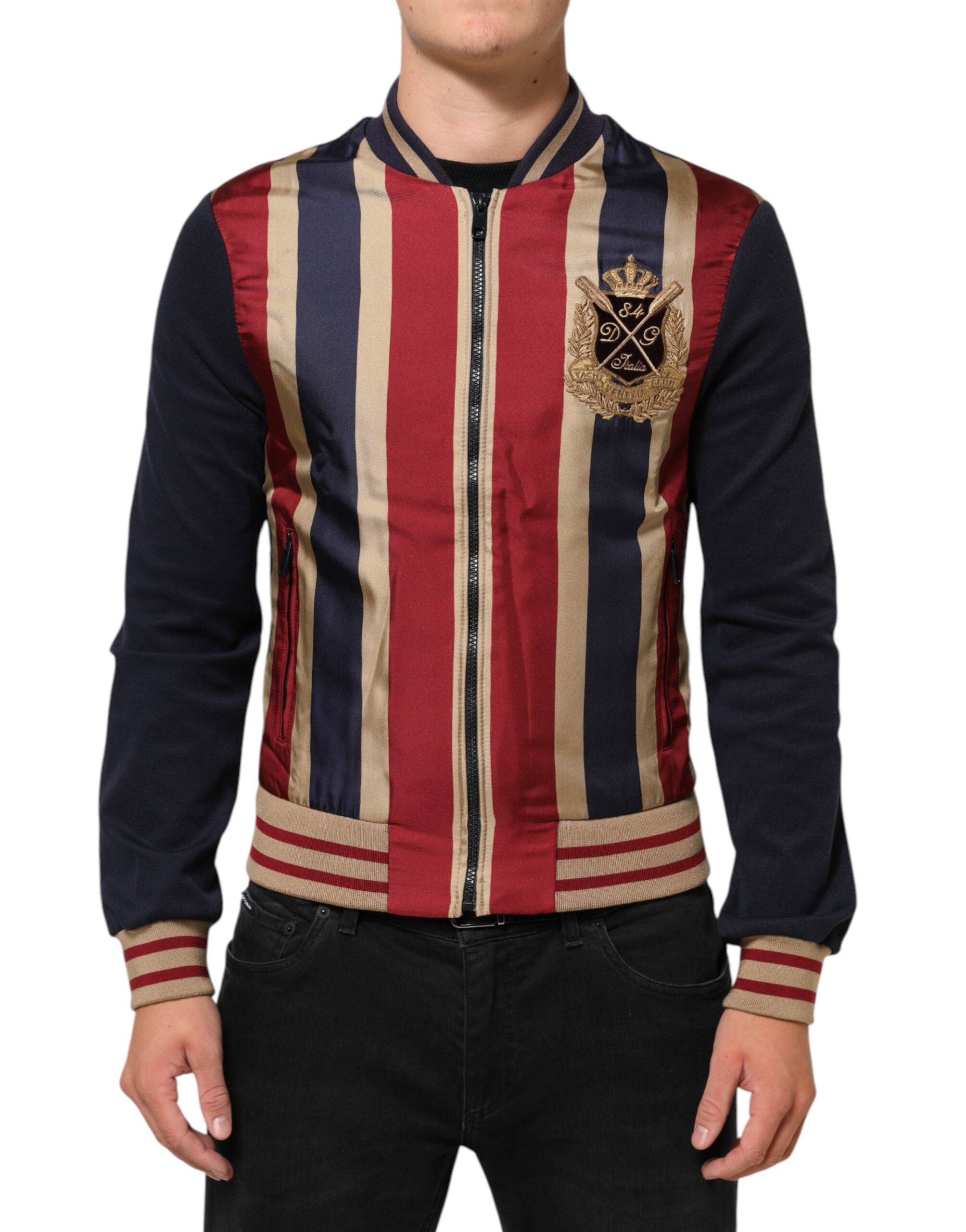 Dolce & Gabbana Flerfarvet #DGMillennials Bomberjakke med Lynlås