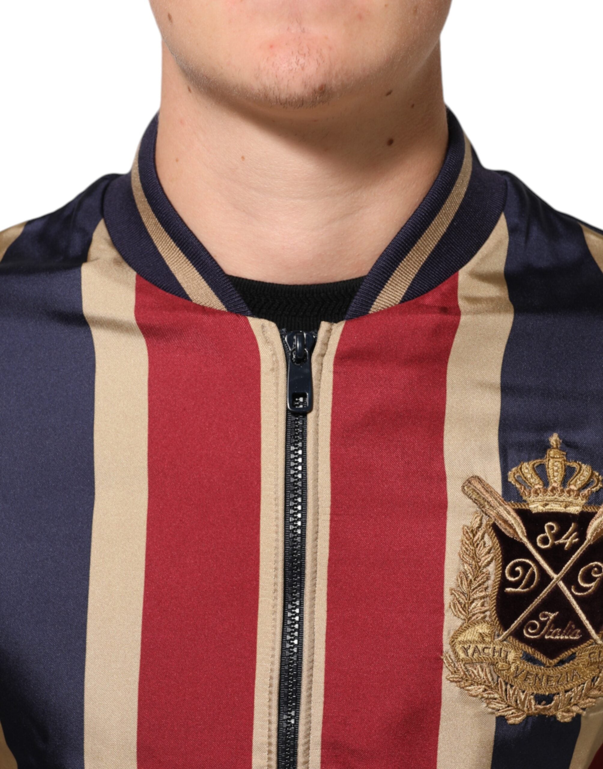 Dolce & Gabbana Flerfarvet #DGMillennials Bomberjakke med Lynlås