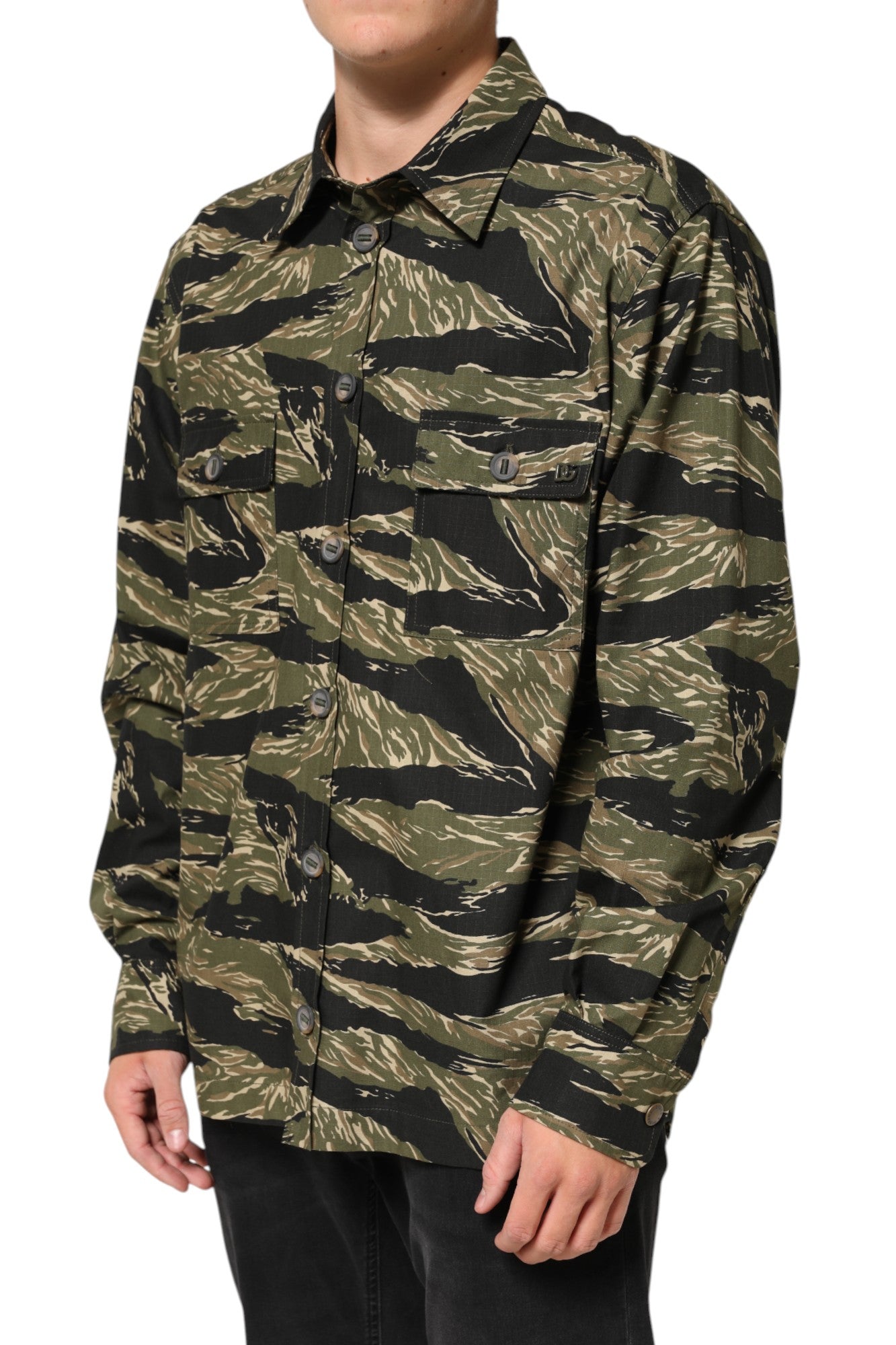 Dolce &amp; Gabbana Flerfarvet Camouflage Bomuldsskjorte