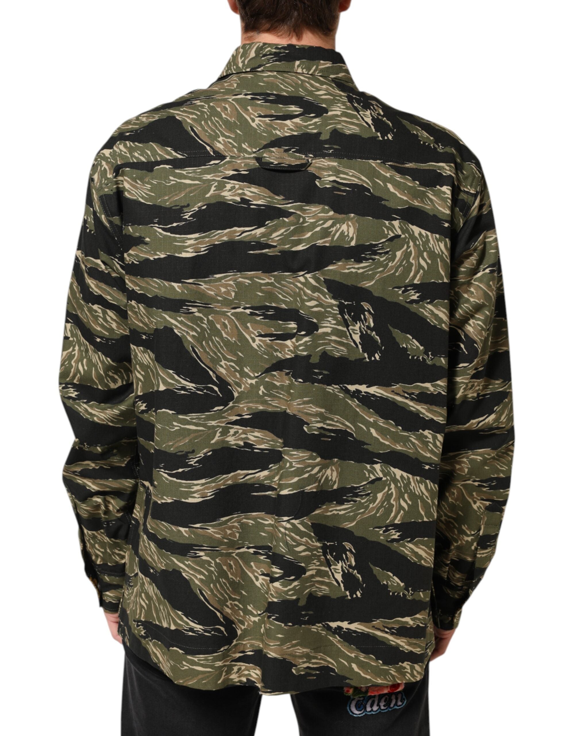 Dolce &amp; Gabbana Flerfarvet Camouflage Bomuldsskjorte