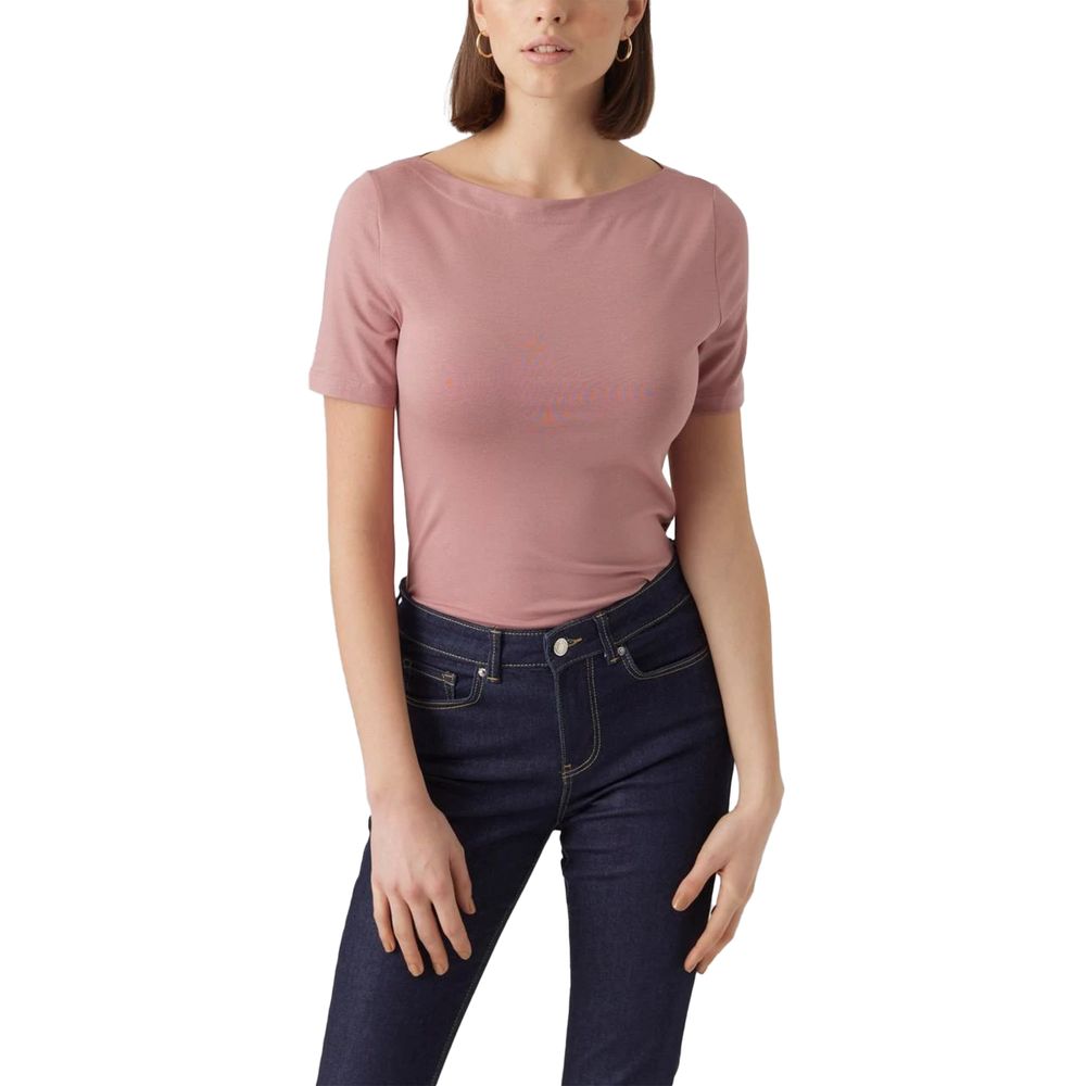 Vero Moda Lyserød Viskose T-shirt