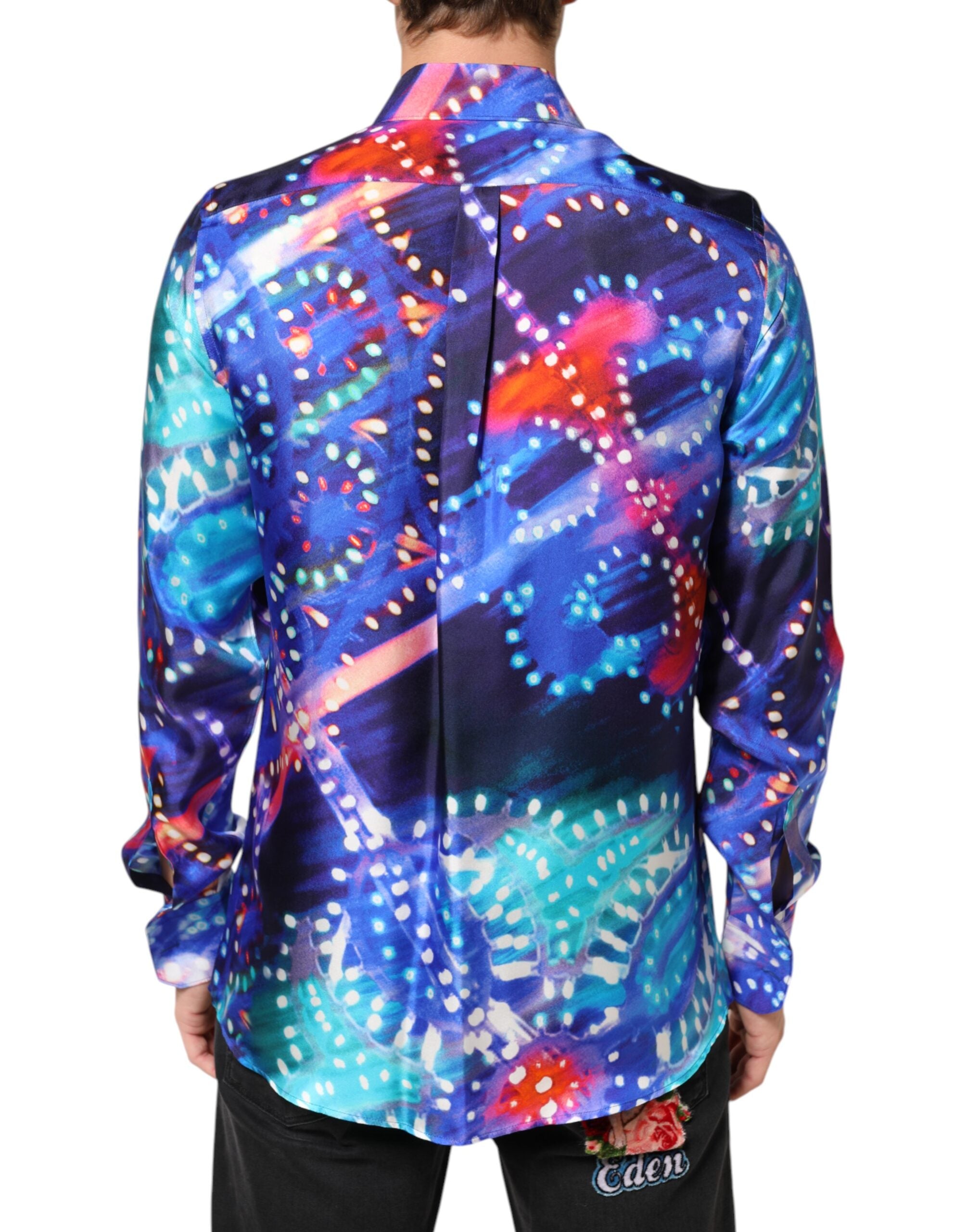 Dolce &amp; Gabbana Multicolor Luminarie MARTINI Slim herreskjorte
