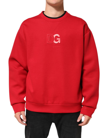 Dolce &amp; Gabbana Rød DG Logo Rund Hals Herre Sweatshirt