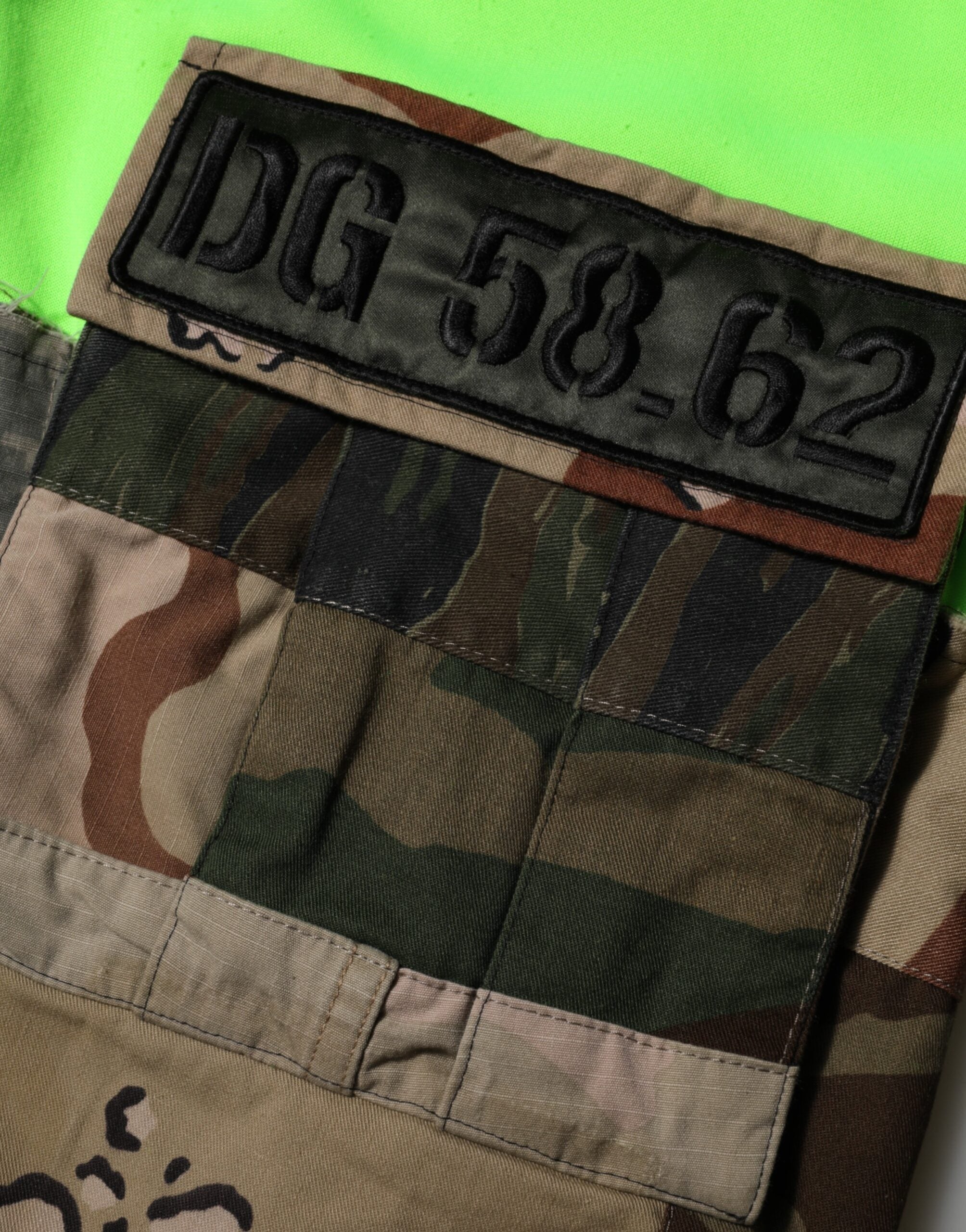 Dolce & Gabbana Grøn Patchwork Herre Sweatshirt