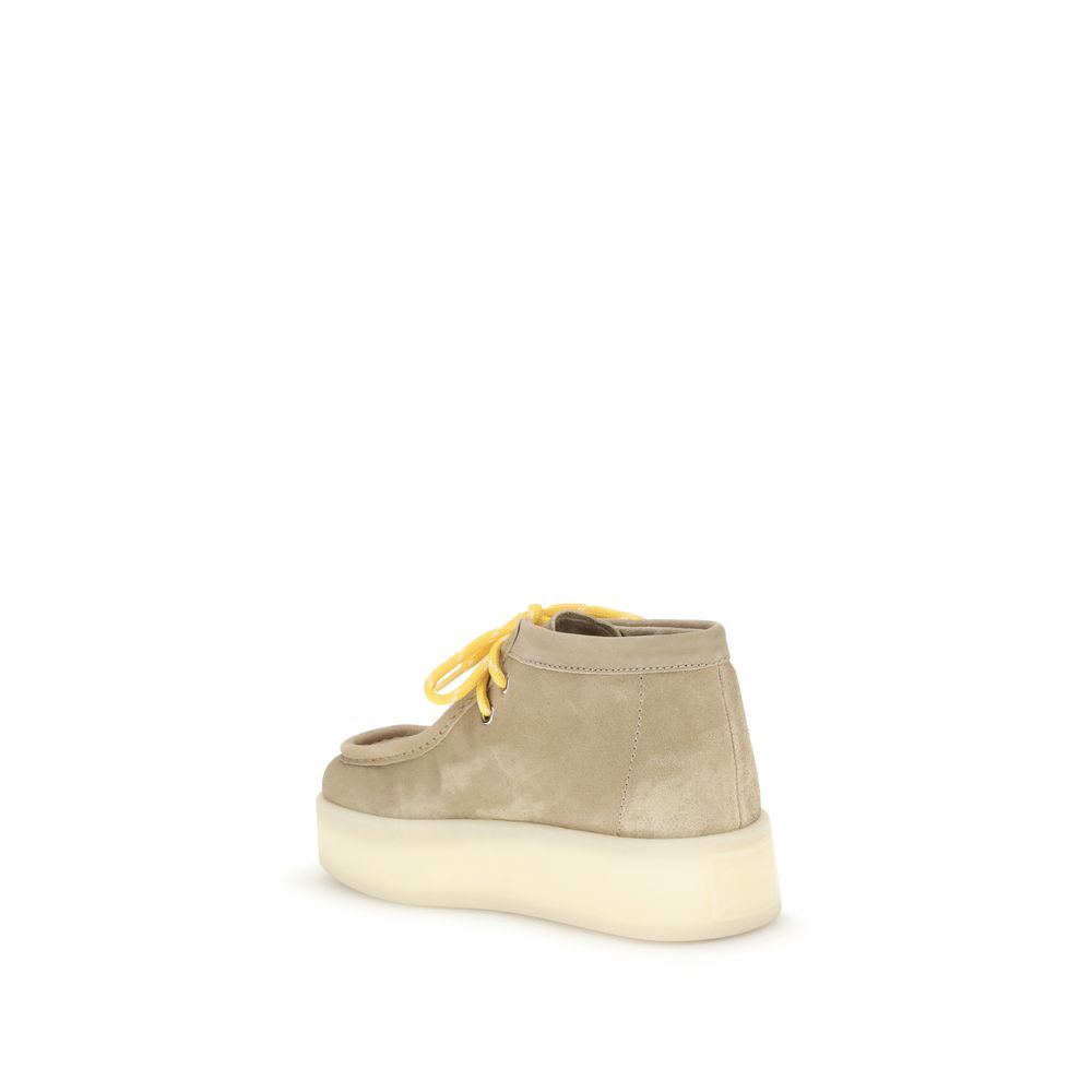 Miu Miu Beige Gummi Platform Sneakers