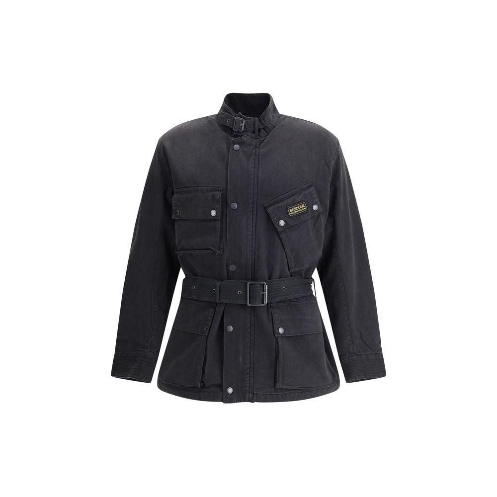 Barbour International sort bomuldsfrakke