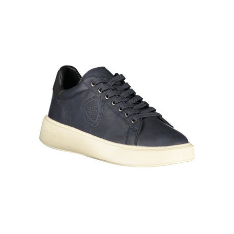 Blauer blå polyester herre sneaker