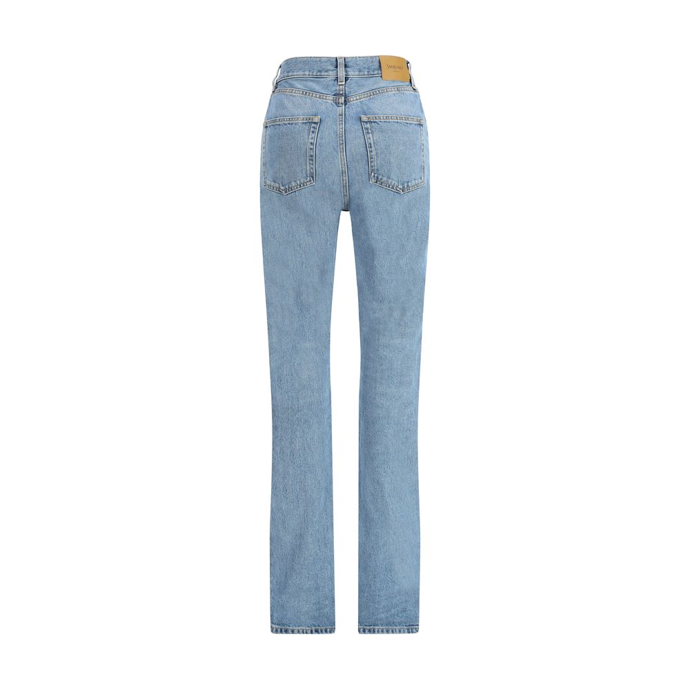 Saint Laurent lyseblå bomulds slim fit jeans