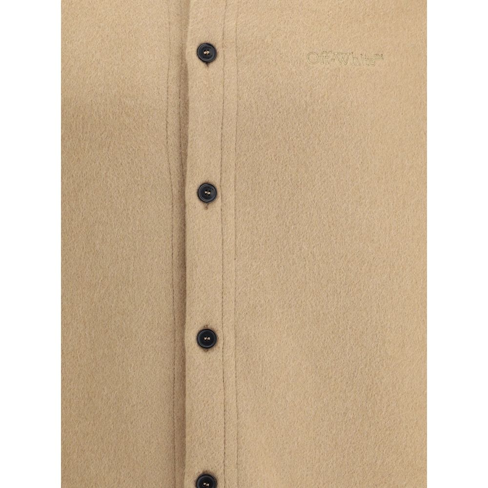 Off-white beige kashmirskjorte