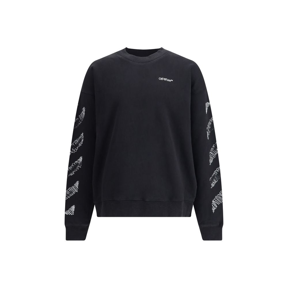 Off-white sort bomulds sweatshirt