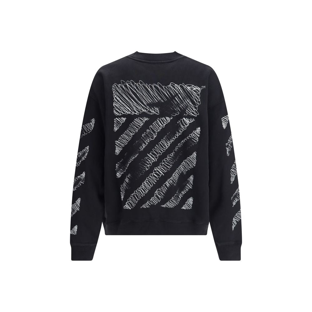 Off-white sort bomulds sweatshirt