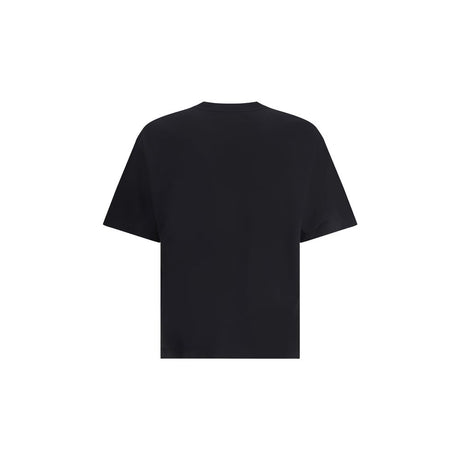 Off-white sort bomulds-T-shirt